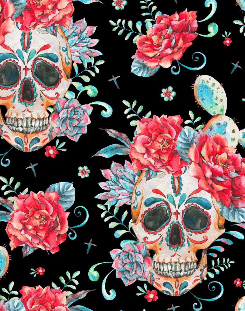 boxer court coton imprime floraskull PULLIN en coton