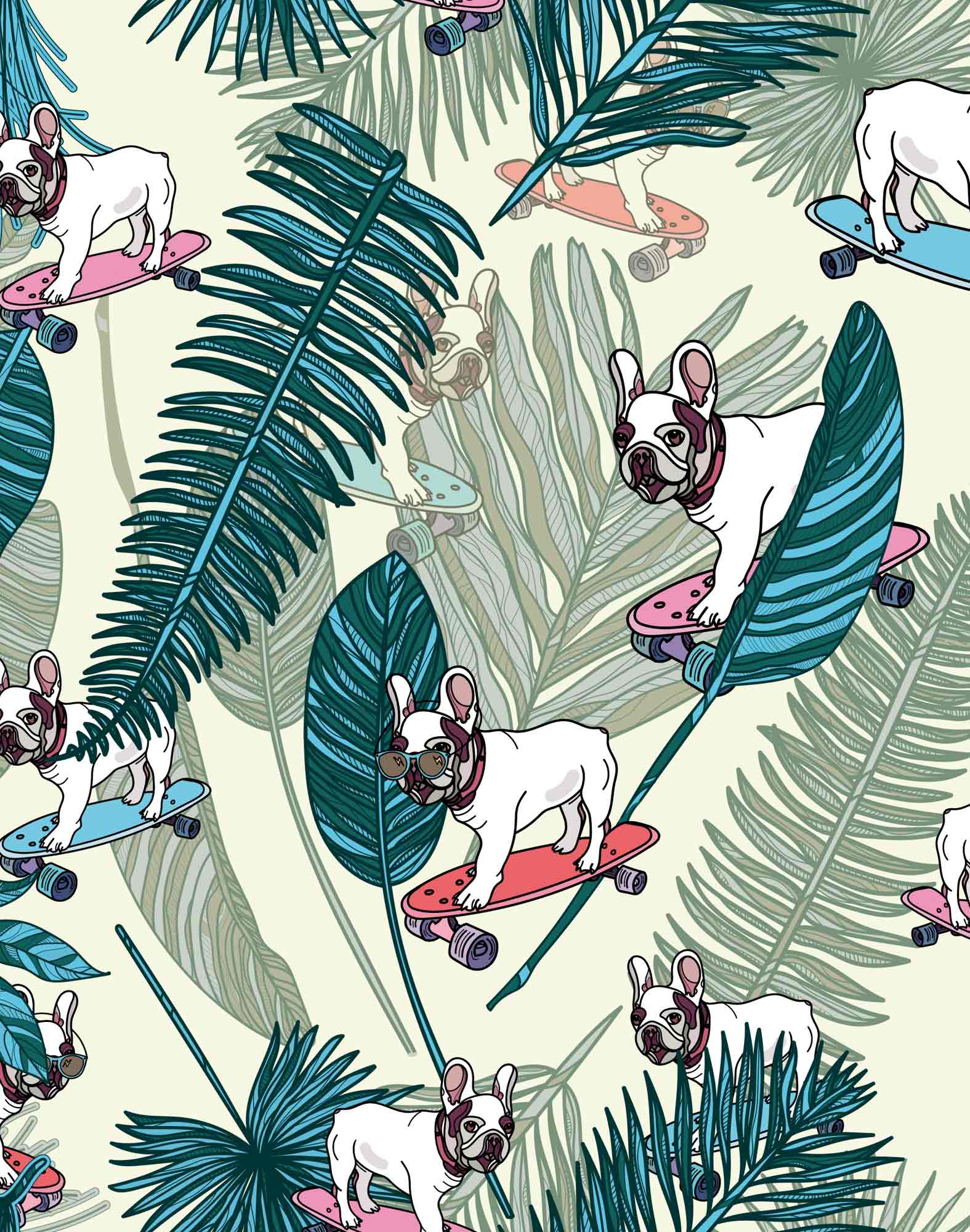 boxer homme imprimé boxer court frenchbulldog PULLIN en coton