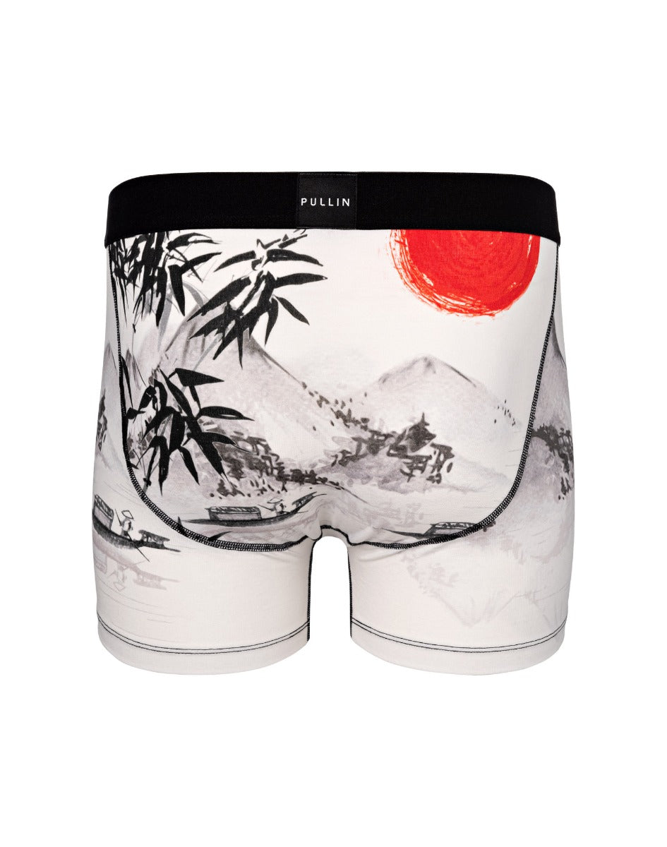 boxer court coton imprime fuji PULLIN en coton