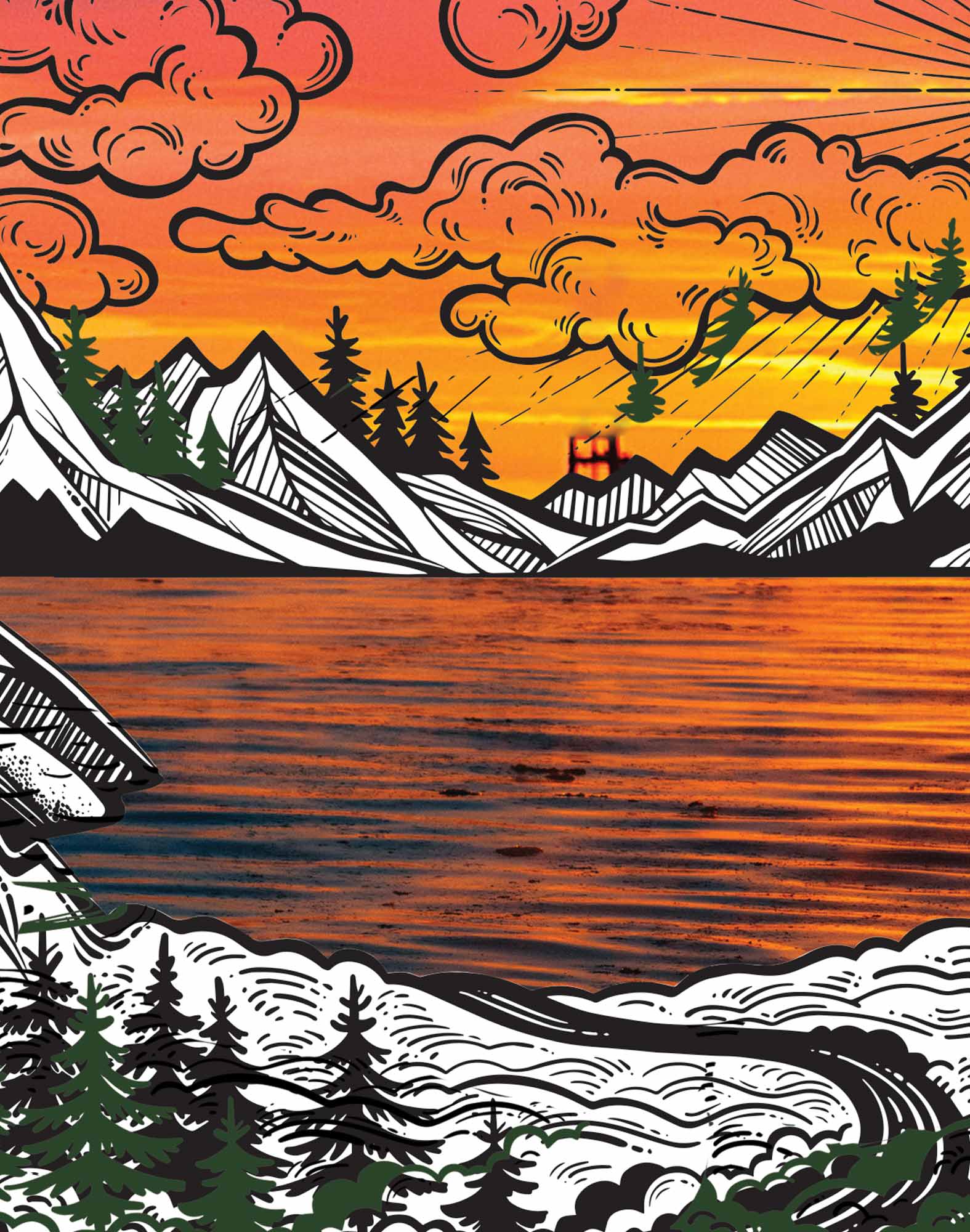 boxer court coton imprime goldenhour PULLIN en coton