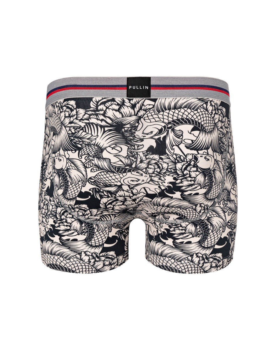 boxer court coton imprime japfish PULLIN en coton
