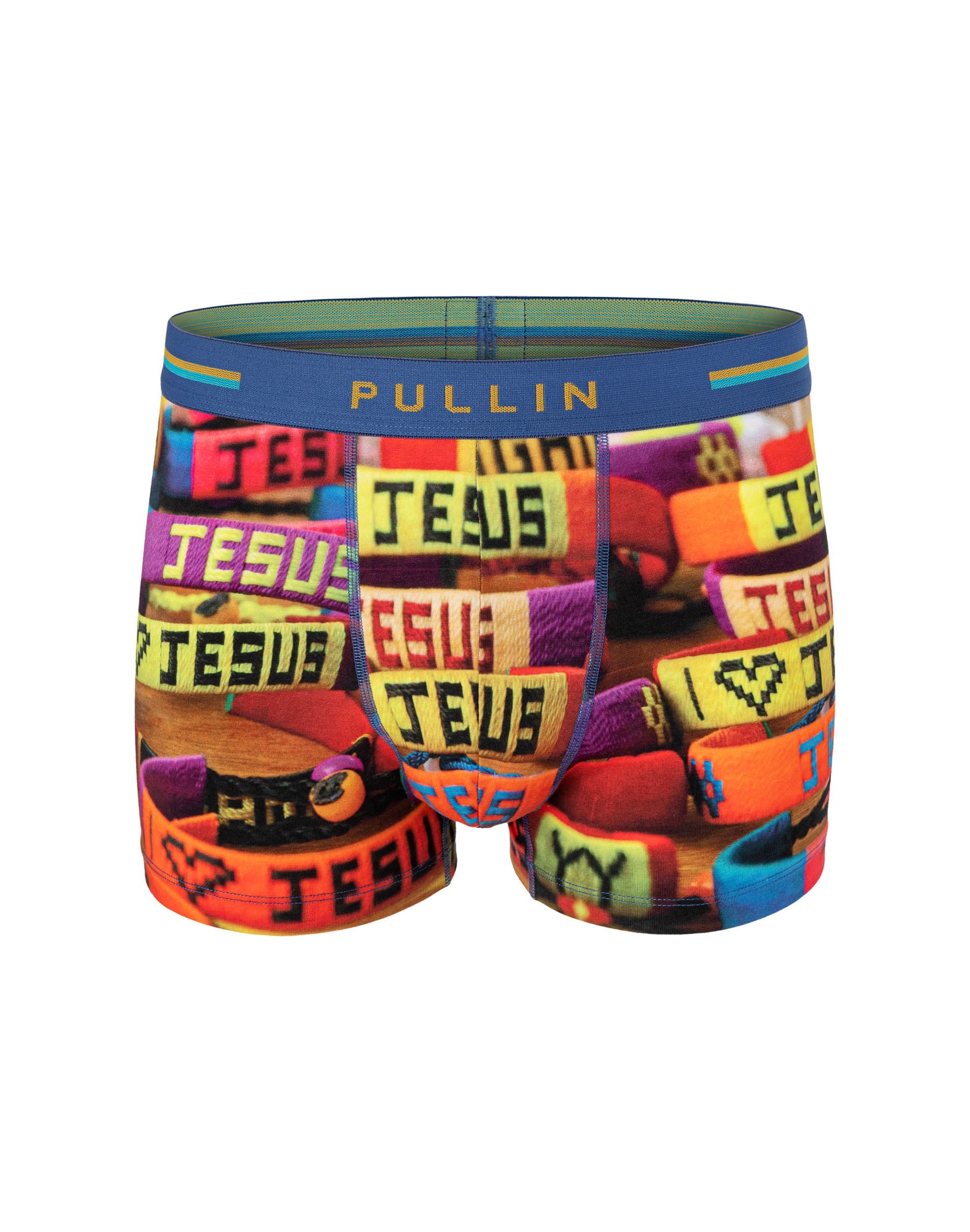 boxer court coton imprime jesus PULLIN en coton