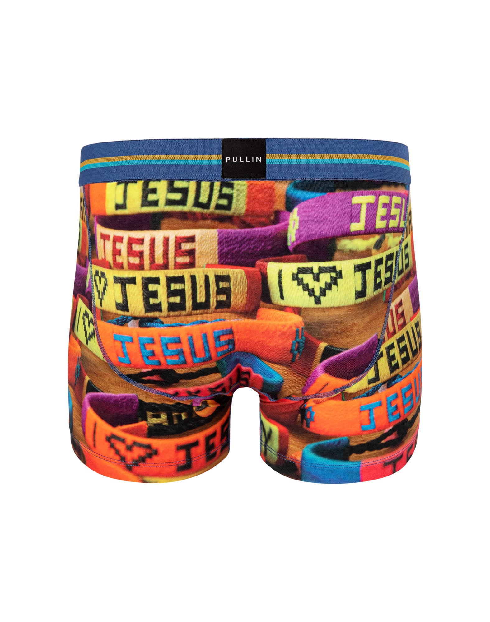 boxer court coton imprime jesus PULLIN en coton