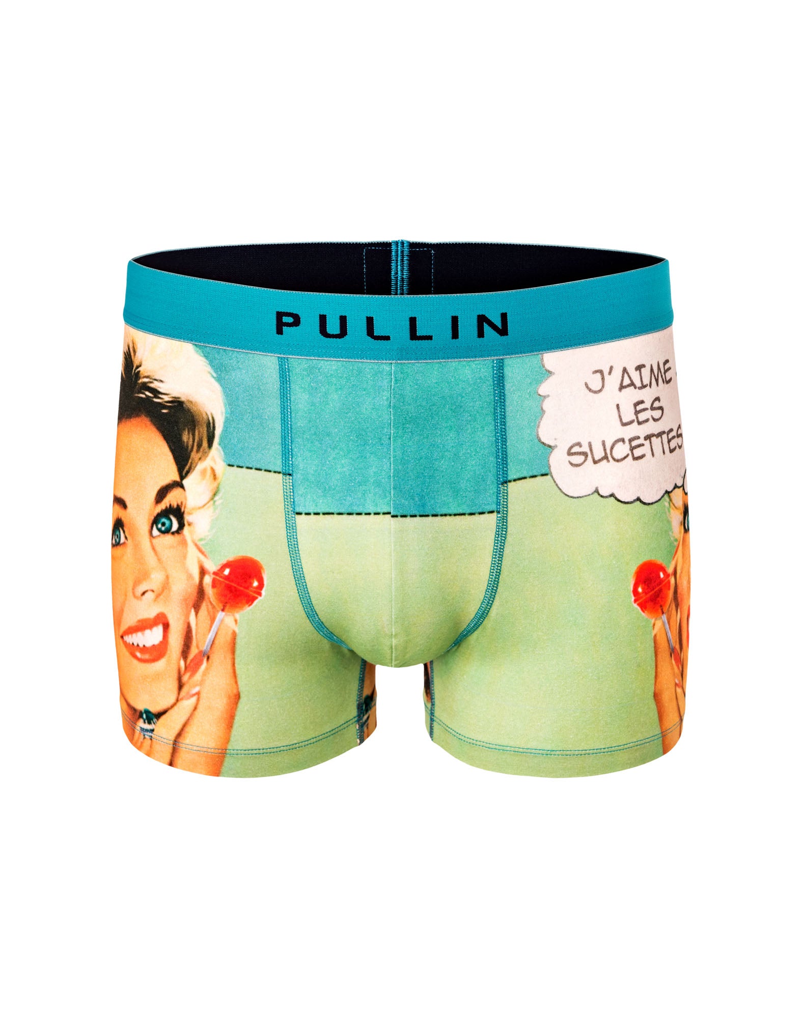 boxer court coton imprime lollipop PULLIN en coton