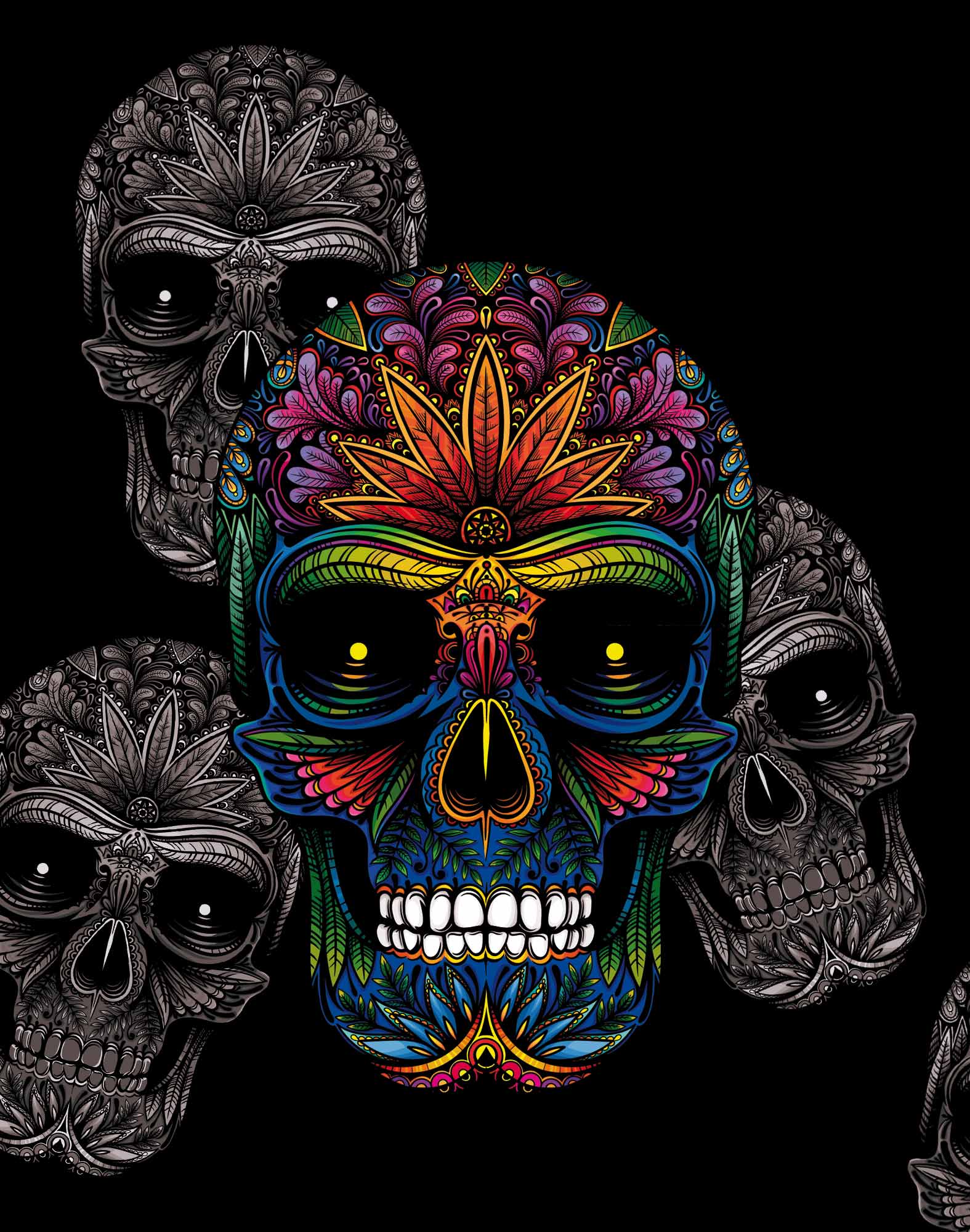 boxer court coton imprime muerte PULLIN en coton