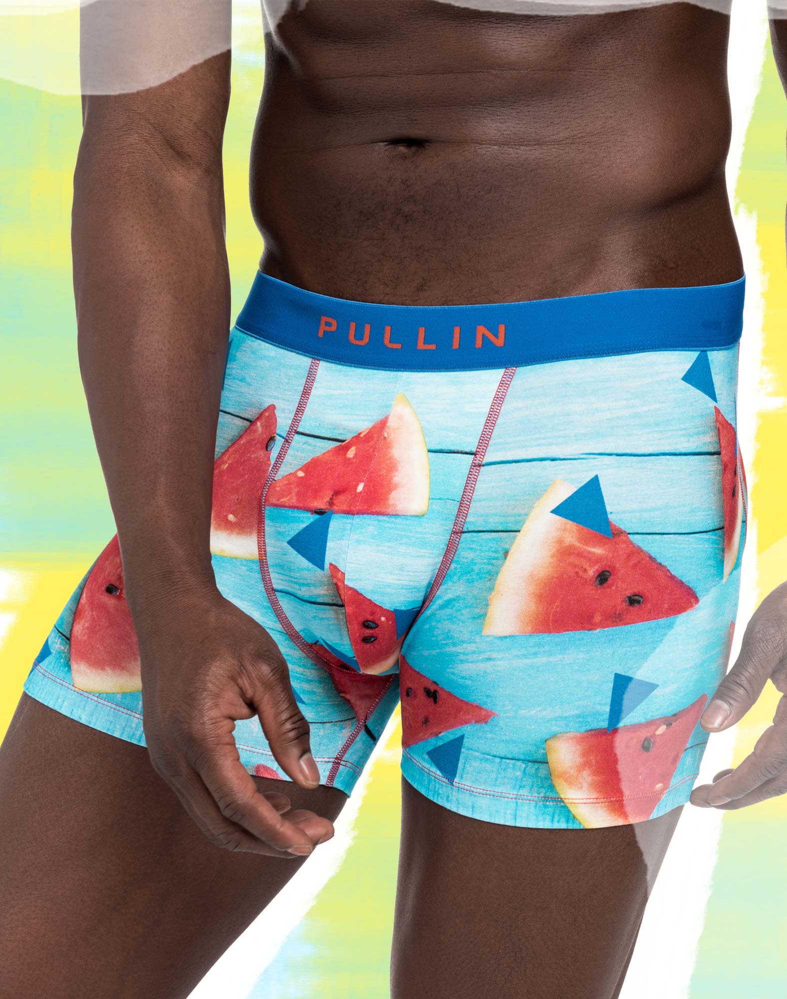 boxer court coton imprime pasteque PULLIN en coton