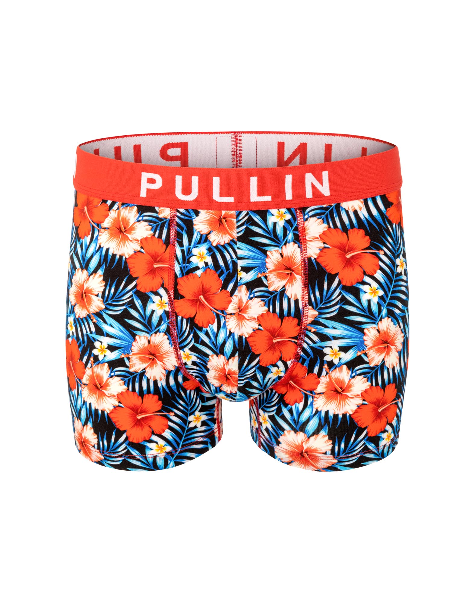 boxer court coton imprime redbiscus PULLIN en coton