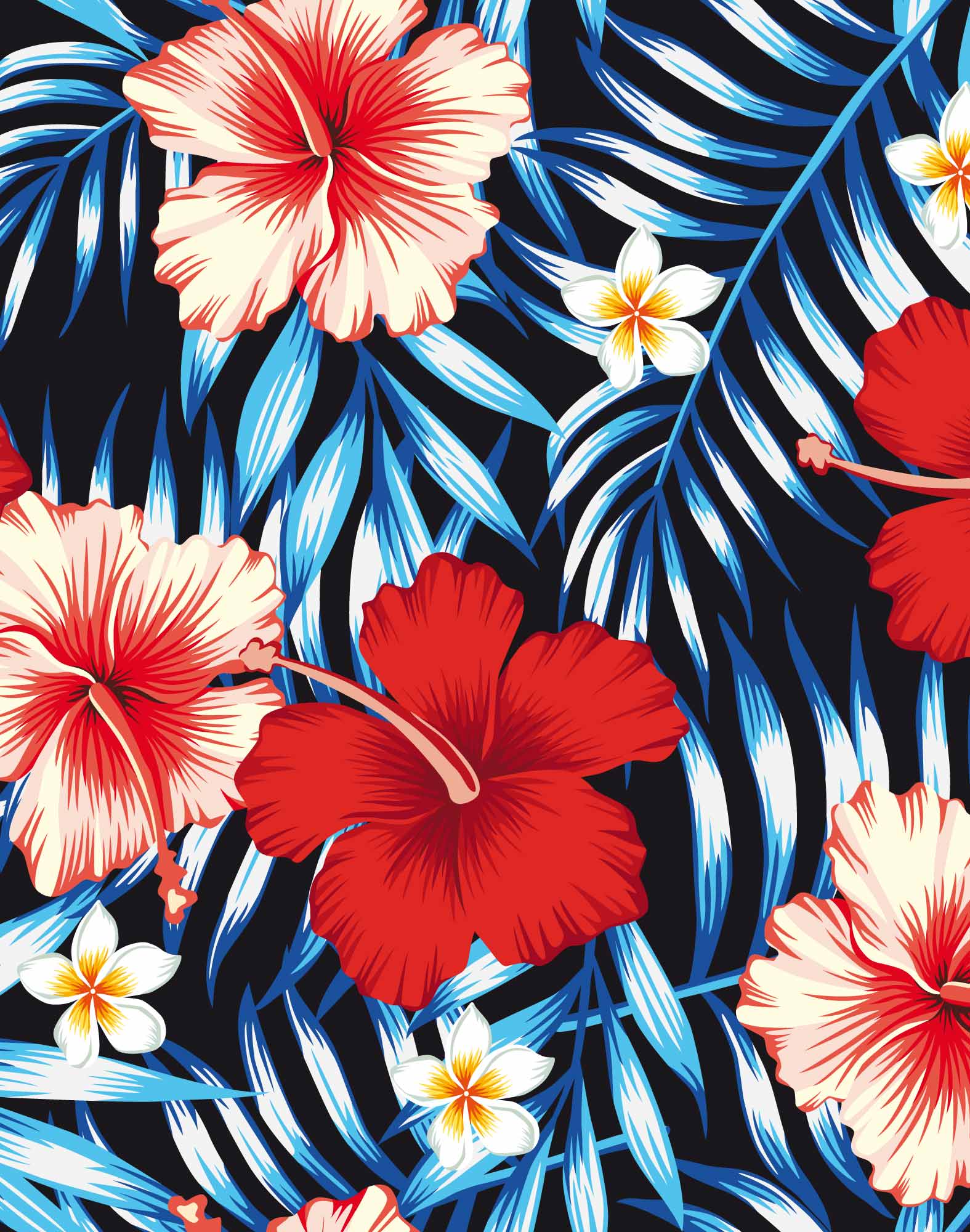 boxer court coton imprime redbiscus PULLIN en coton