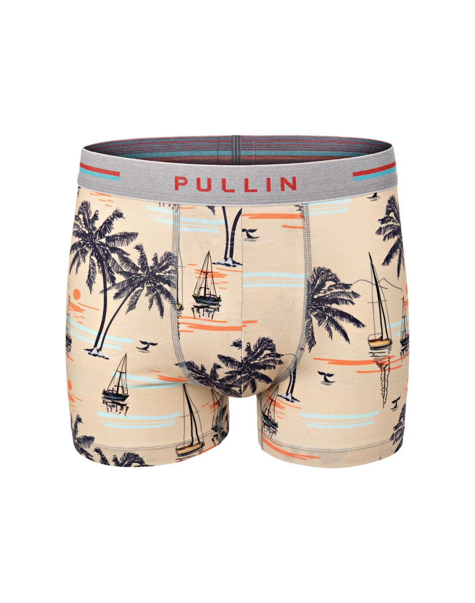 boxer court coton imprime stbarth PULLIN en coton