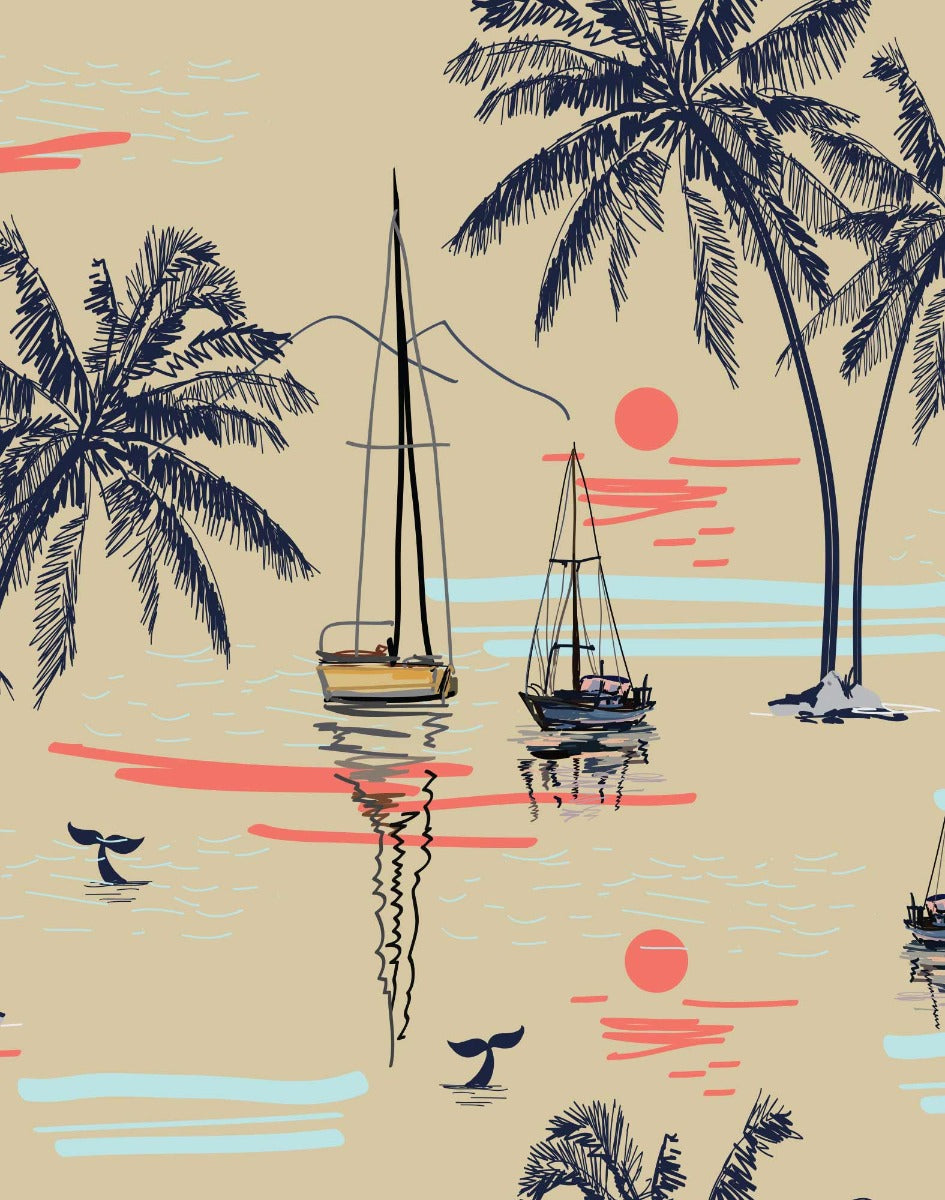 boxer court coton imprime stbarth PULLIN en coton