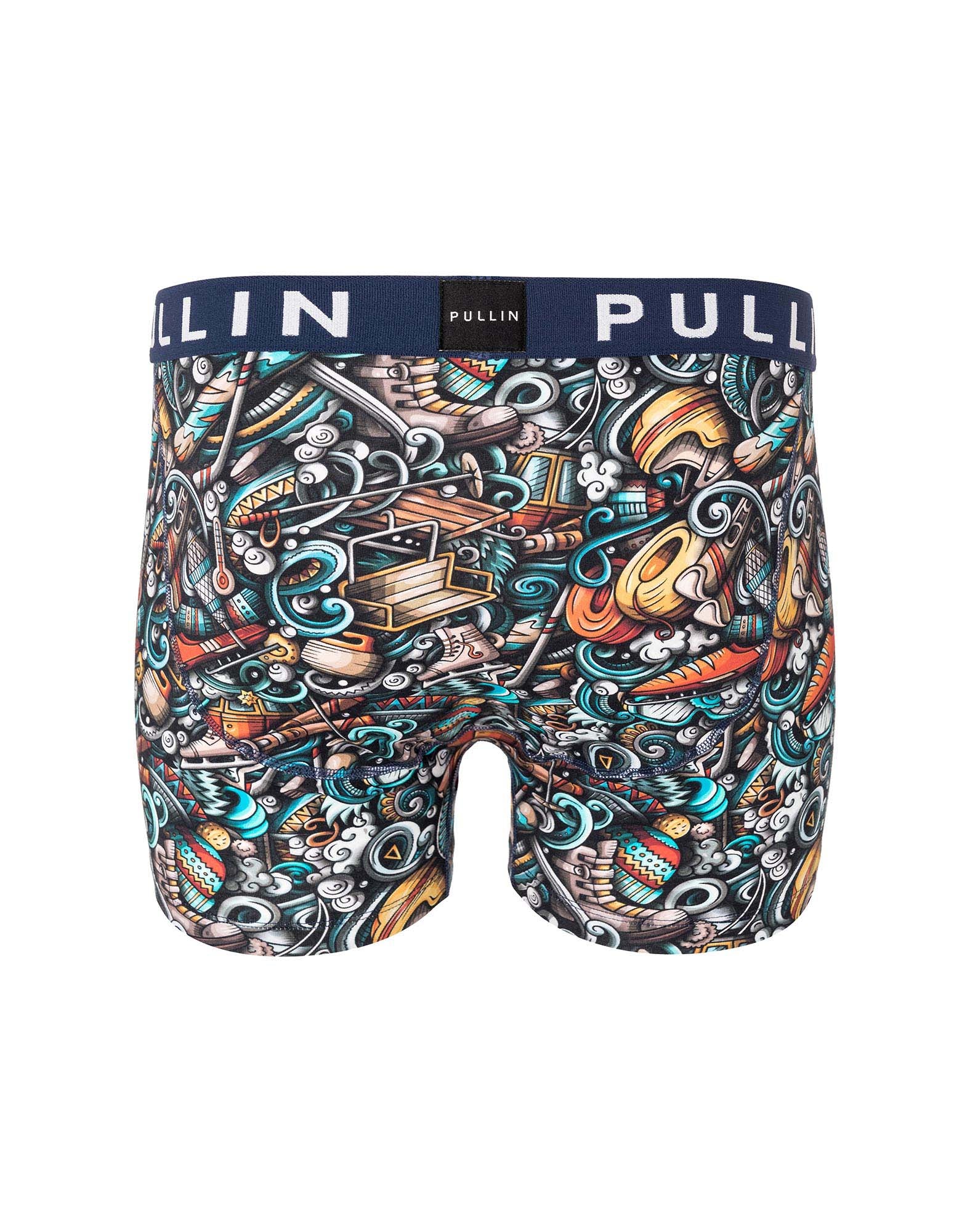 boxer homme imprimé boxer court wintersports PULLIN en coton