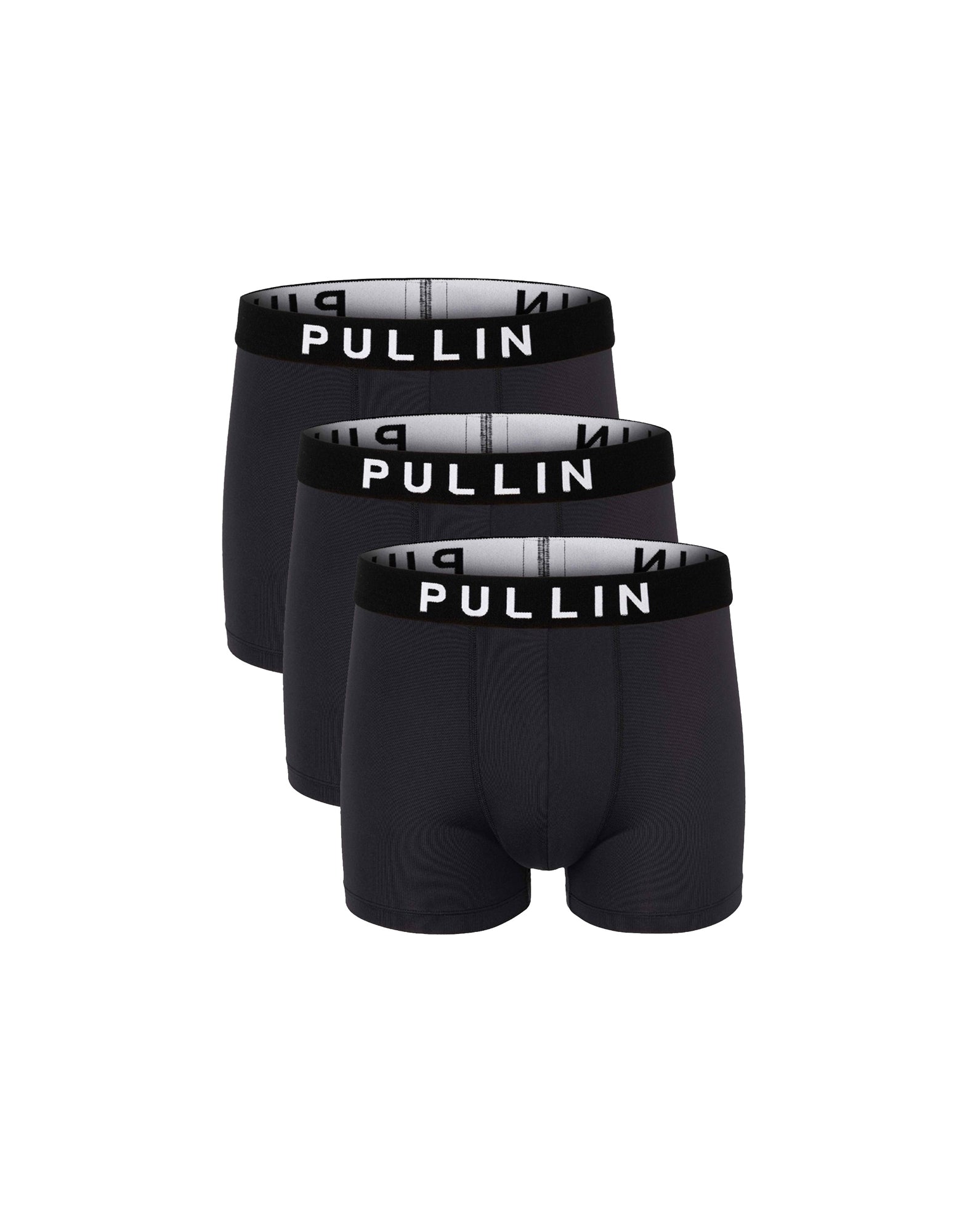 pack de 3 boxers courts lycra noir PULLIN en polyamide
