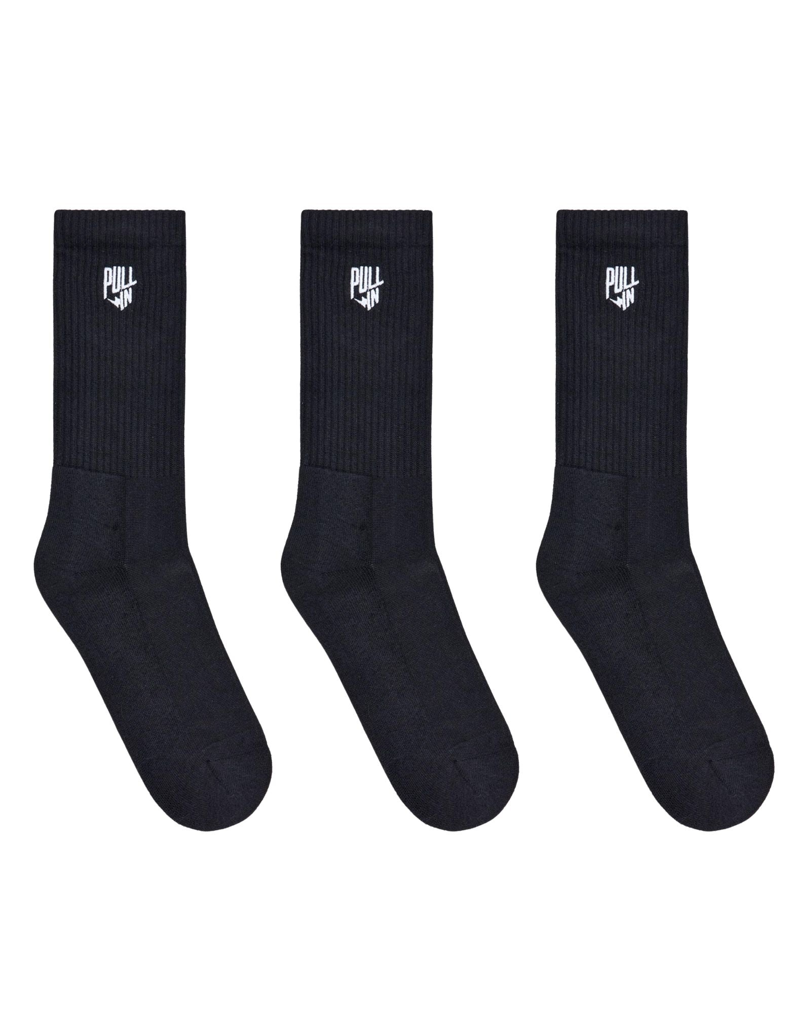 Lot de 3 paires de chaussettes unies noires