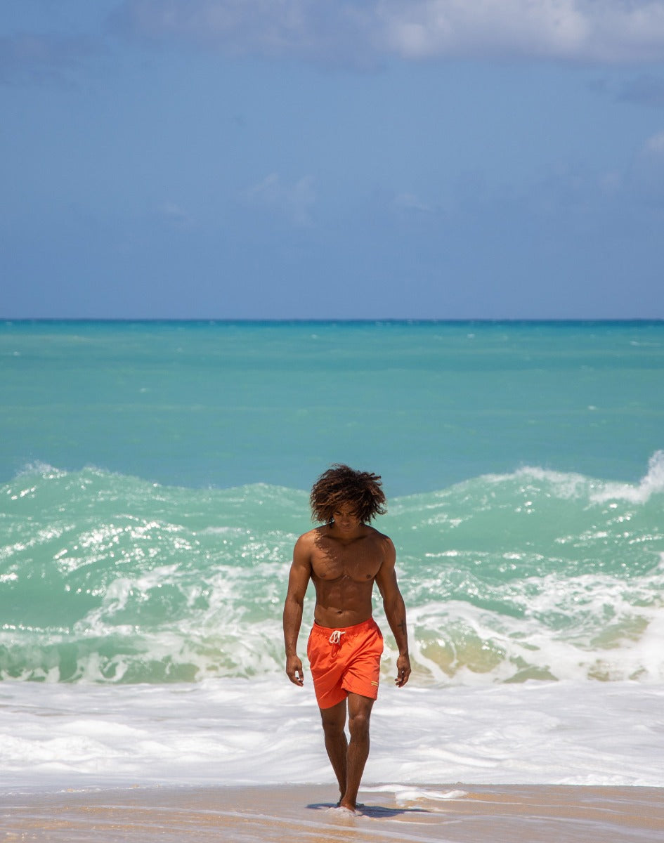 short de bain homme pako orange PULLIN en polyamide