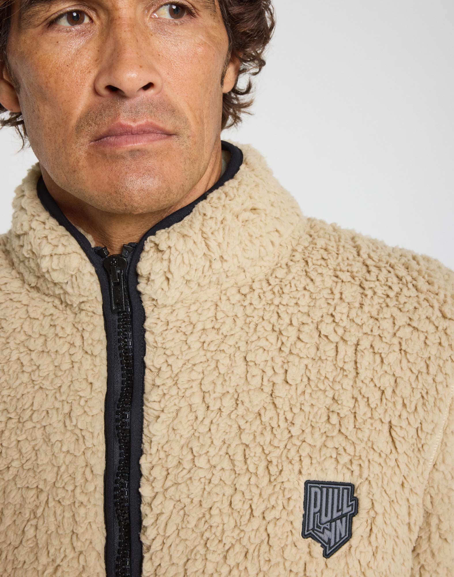 veste homme sherpa park cream PULLIN en polyester