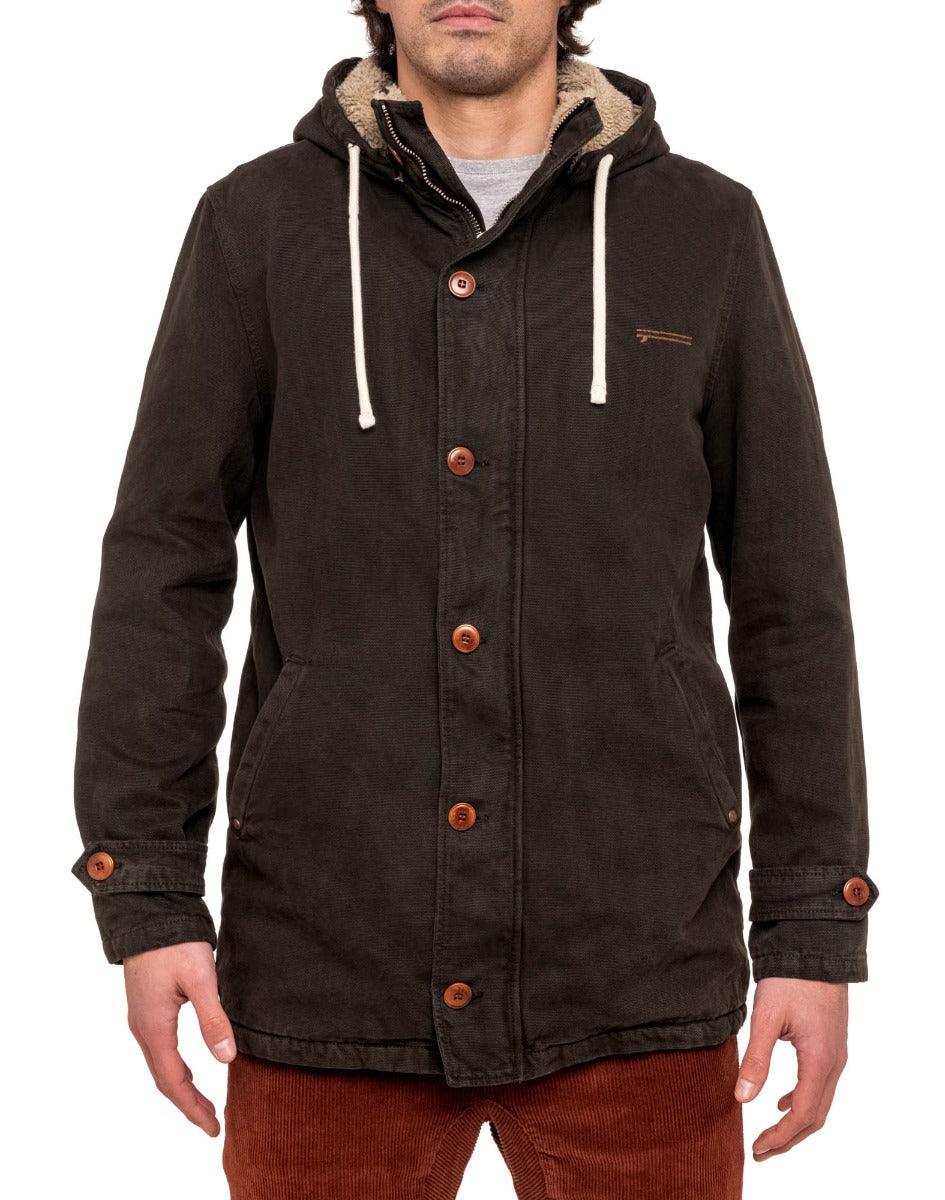 blouson homme parka khaki PULLIN en coton