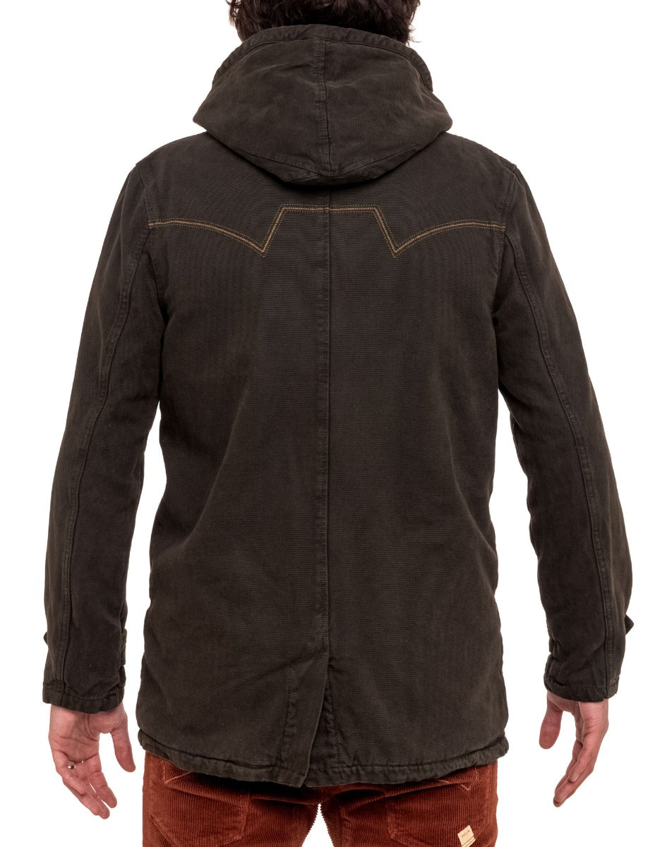 blouson homme parka khaki PULLIN en coton