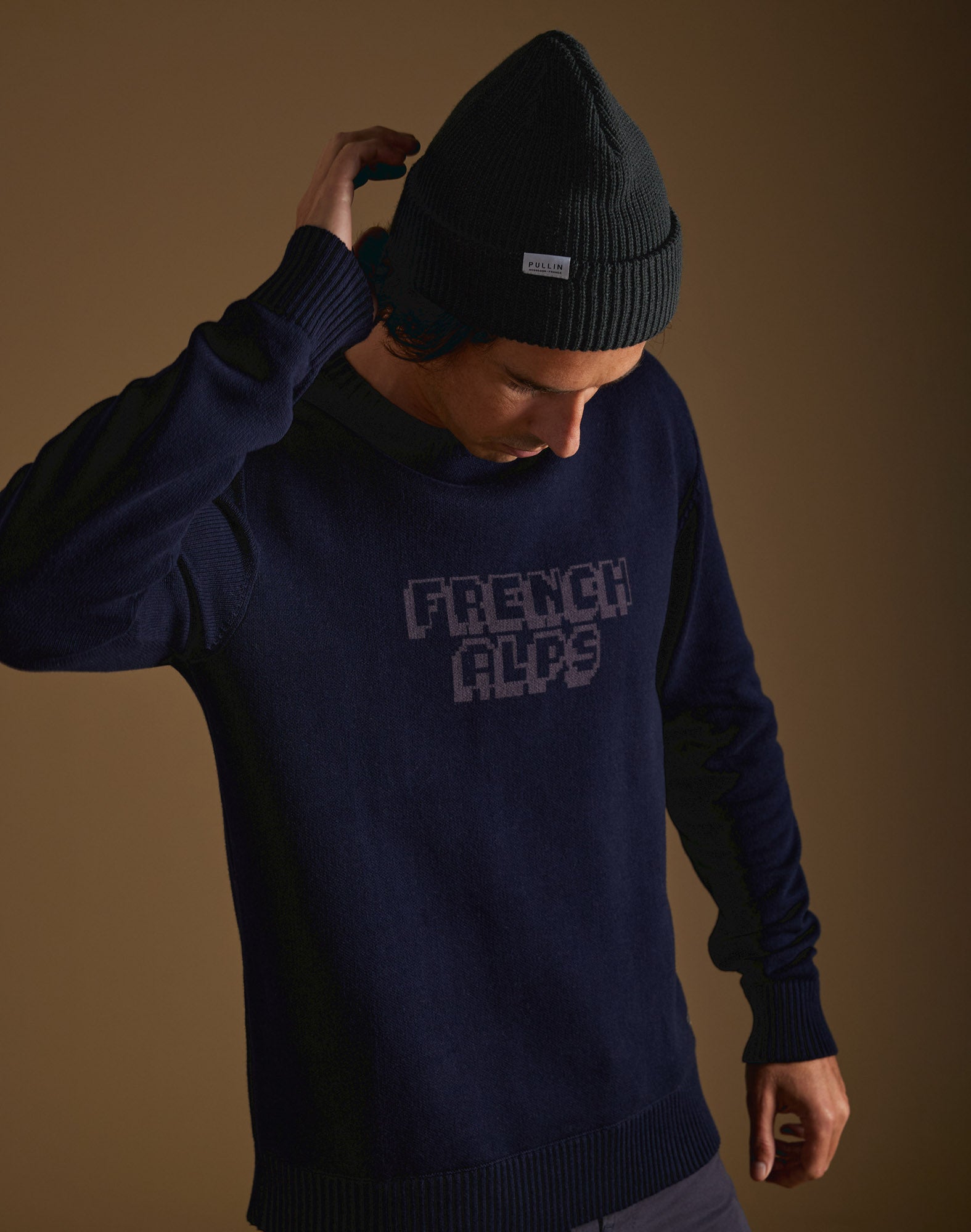 pull french alps blue PULLIN en coton