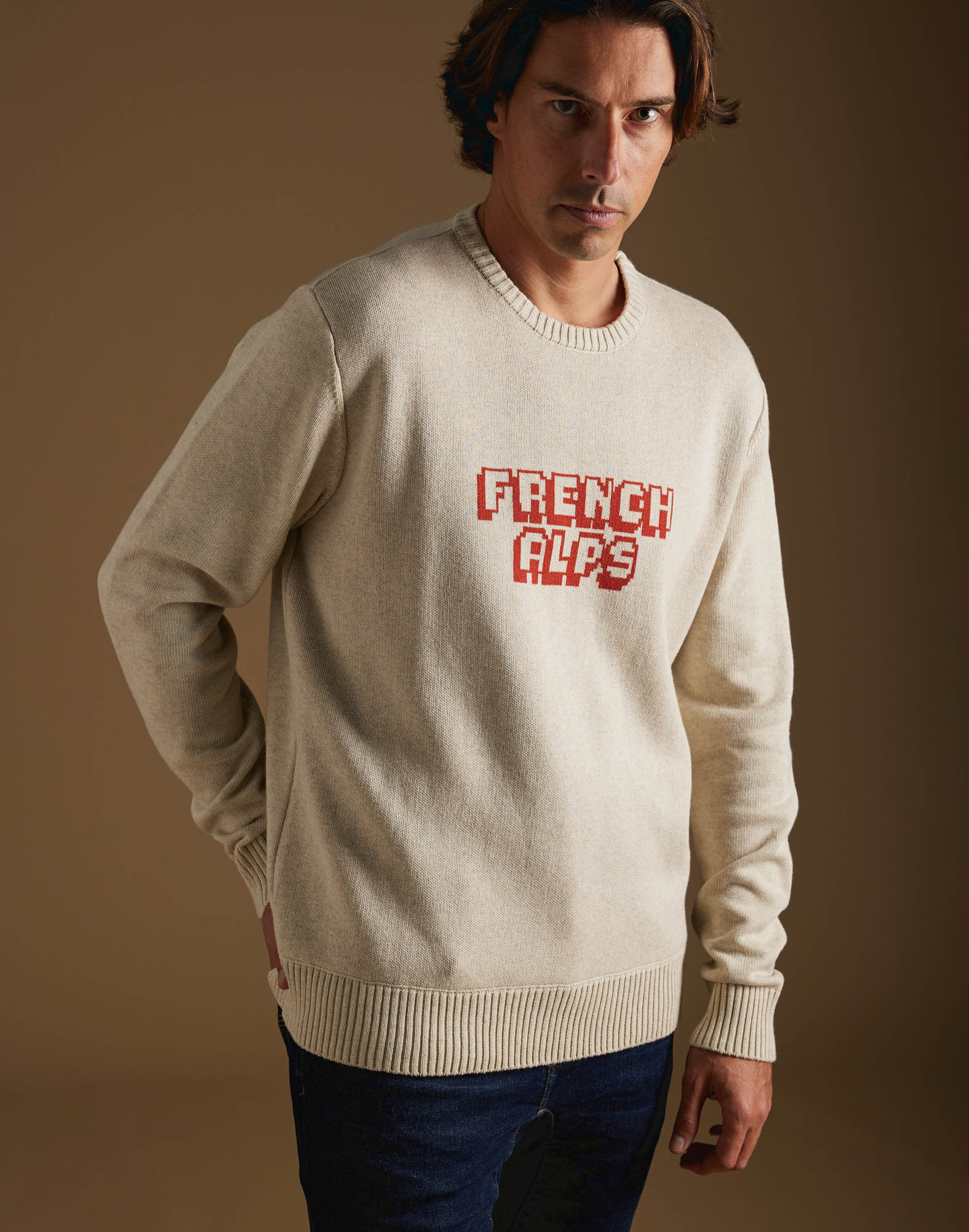 pull french alps cream PULLIN en coton