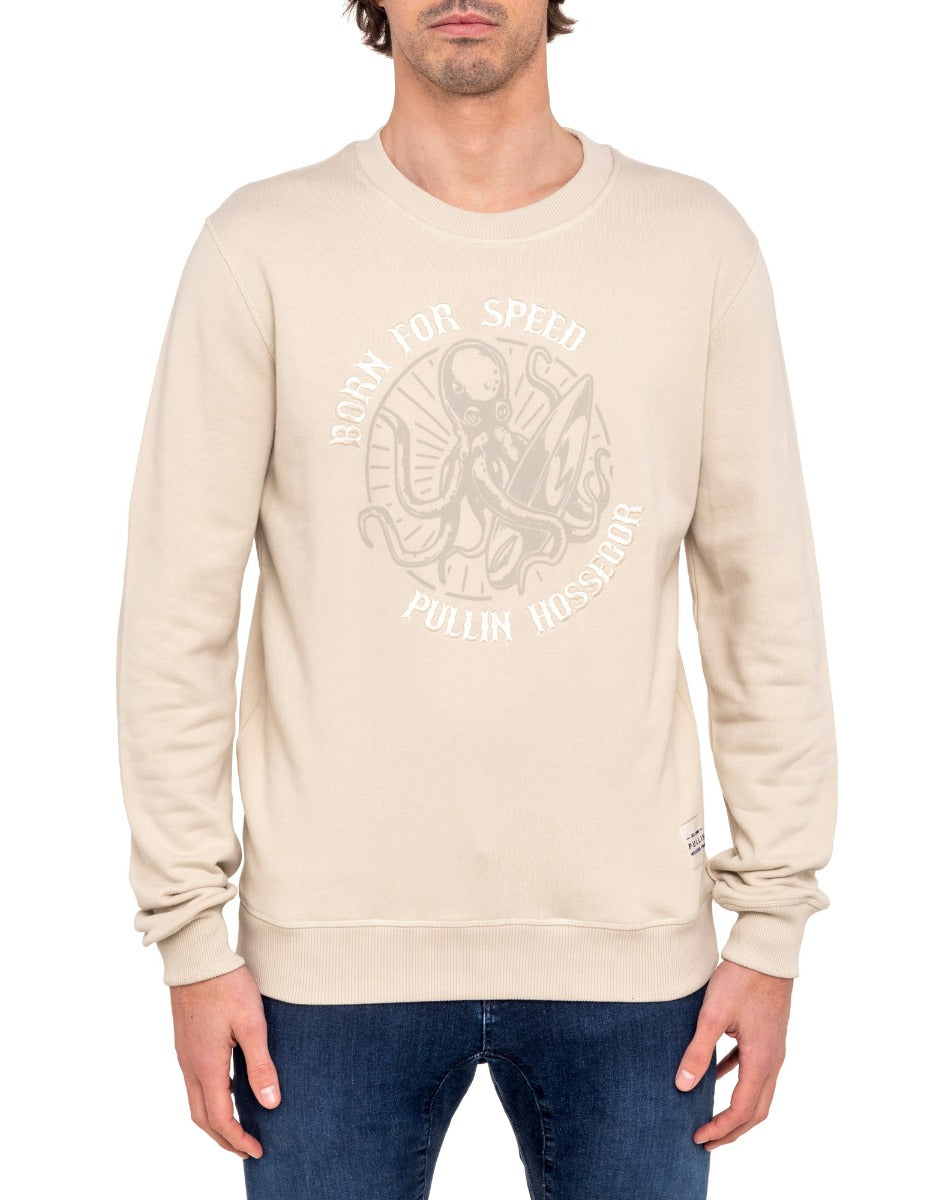 sweat homme crew borndove PULLIN en coton