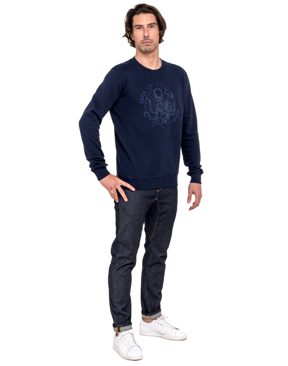 sweat homme crew bornnavy PULLIN en coton