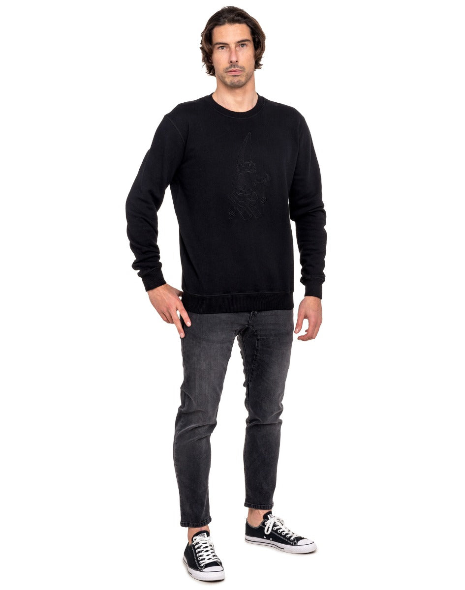 sweat homme crew skipartoutblk PULLIN en coton