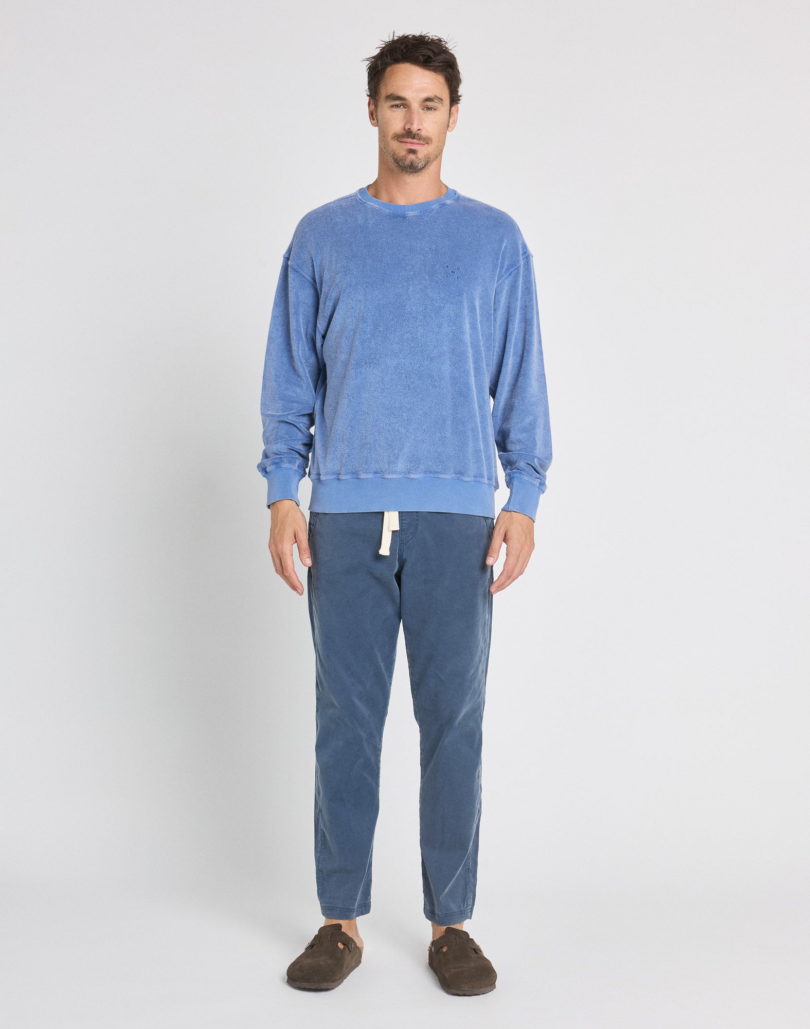 crew neck terry blue PULLIN