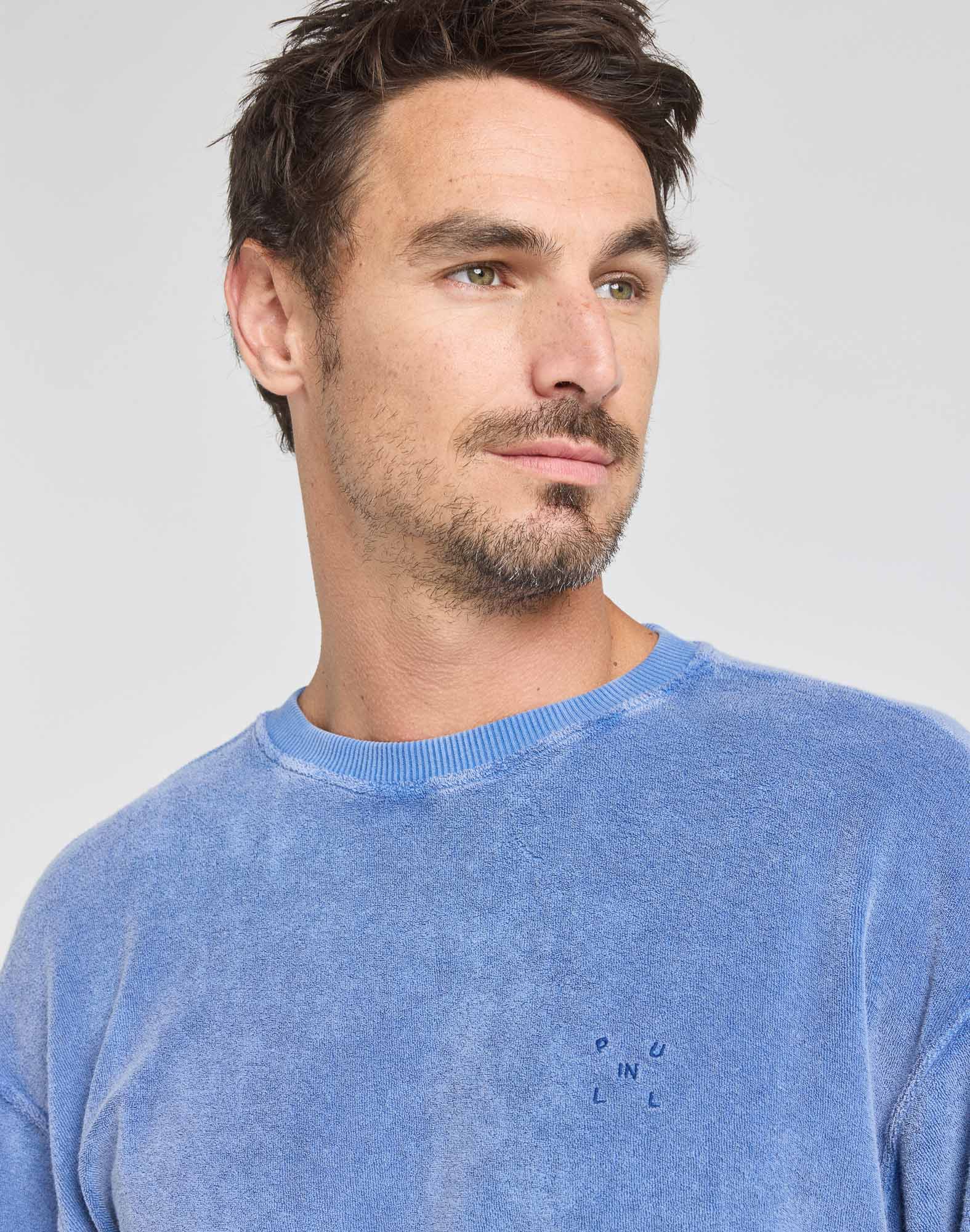 crew neck terry blue PULLIN