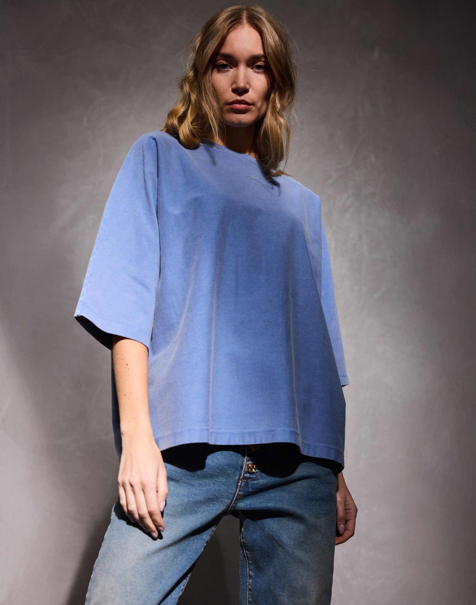 t-shirt billie blue PULLIN en coton