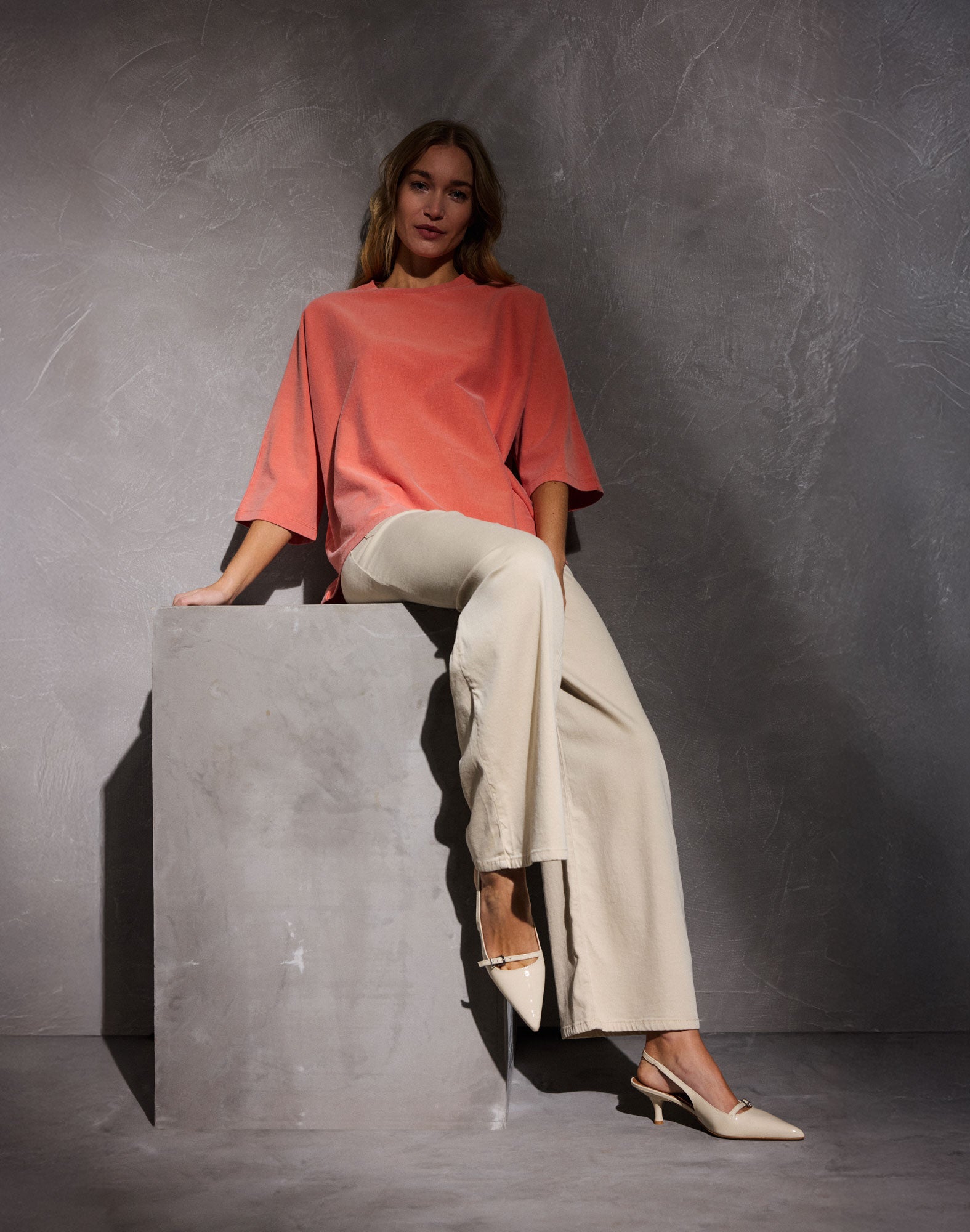 t-shirt billie orange PULLIN en coton