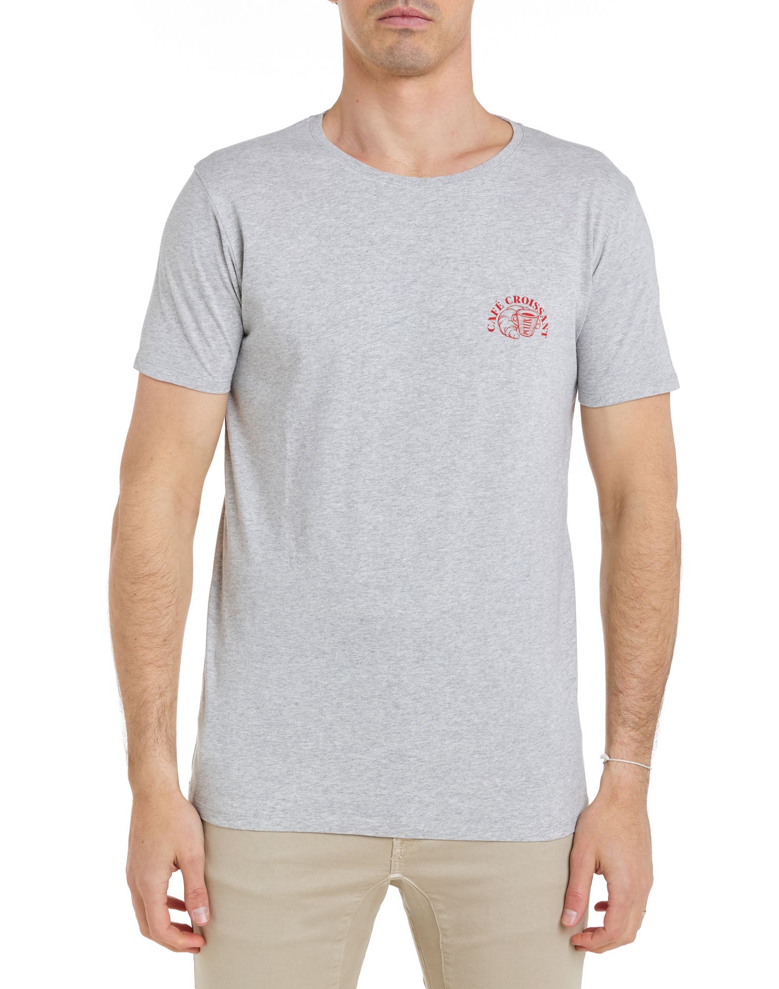 t-shirt croissantgrey PULLIN en coton