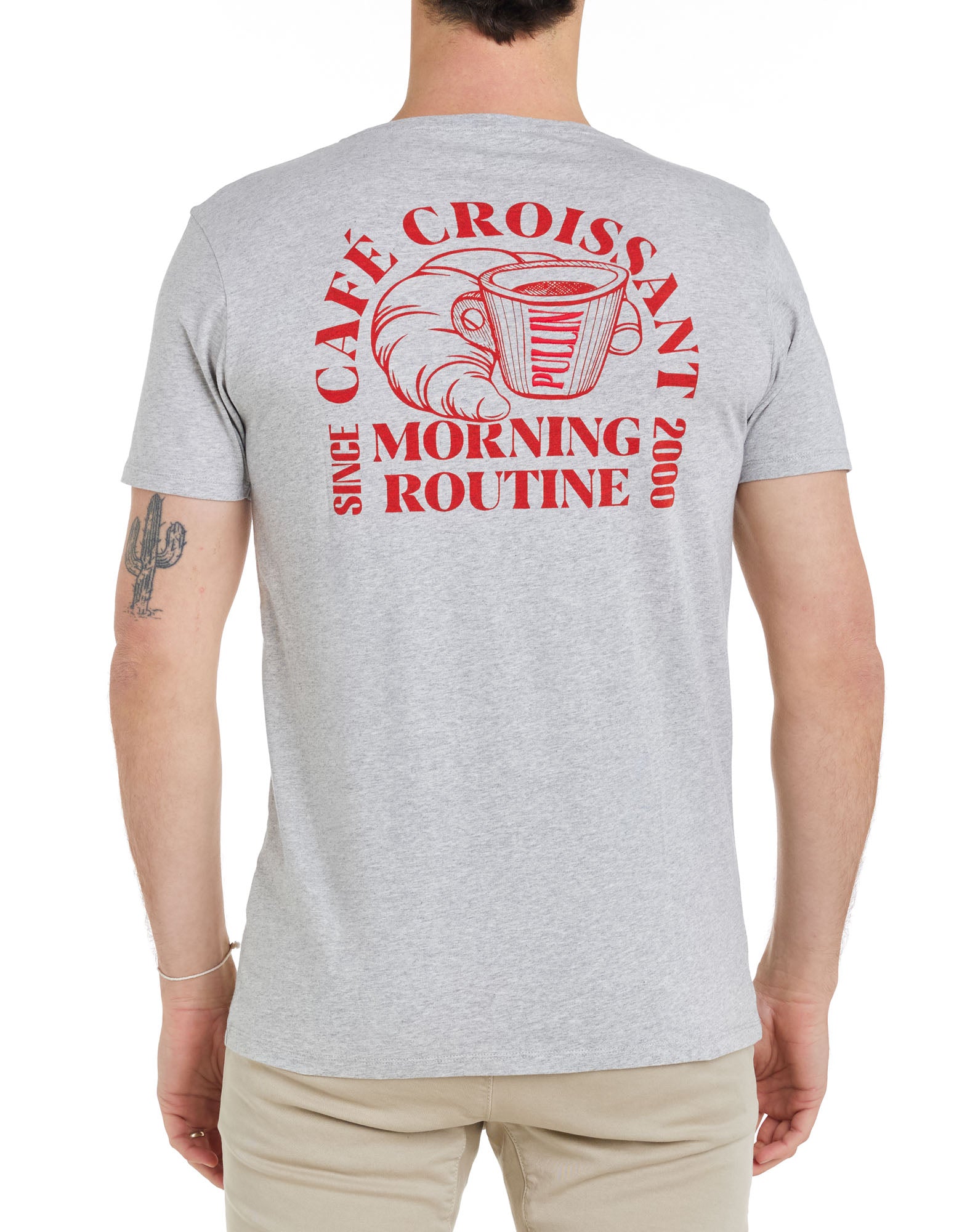 t-shirt croissantgrey PULLIN en coton