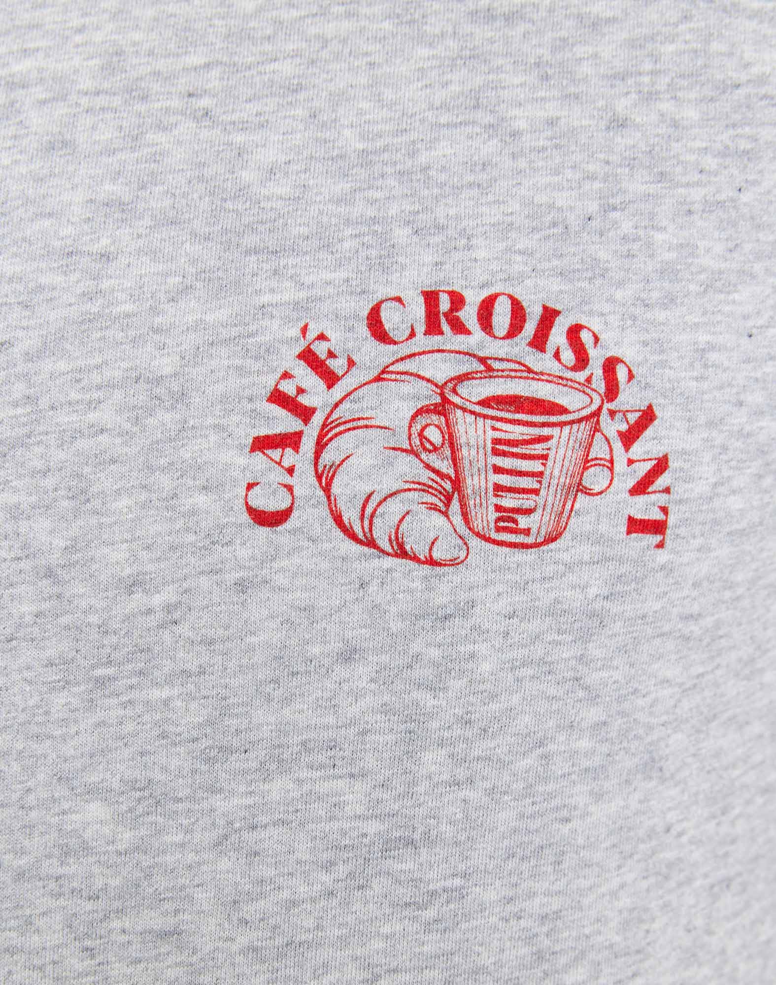 t-shirt croissantgrey PULLIN en coton