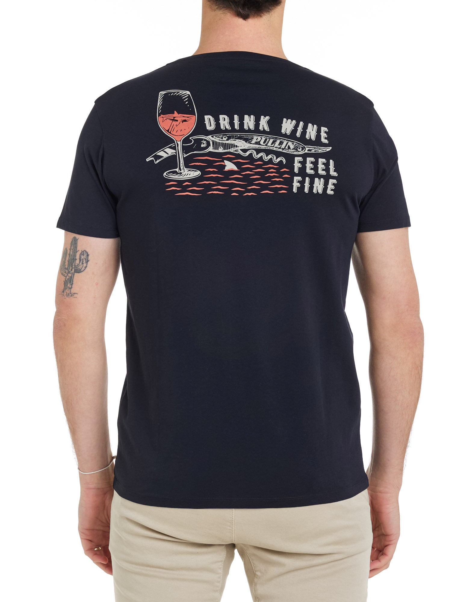 t-shirt feelfineblack PULLIN en coton