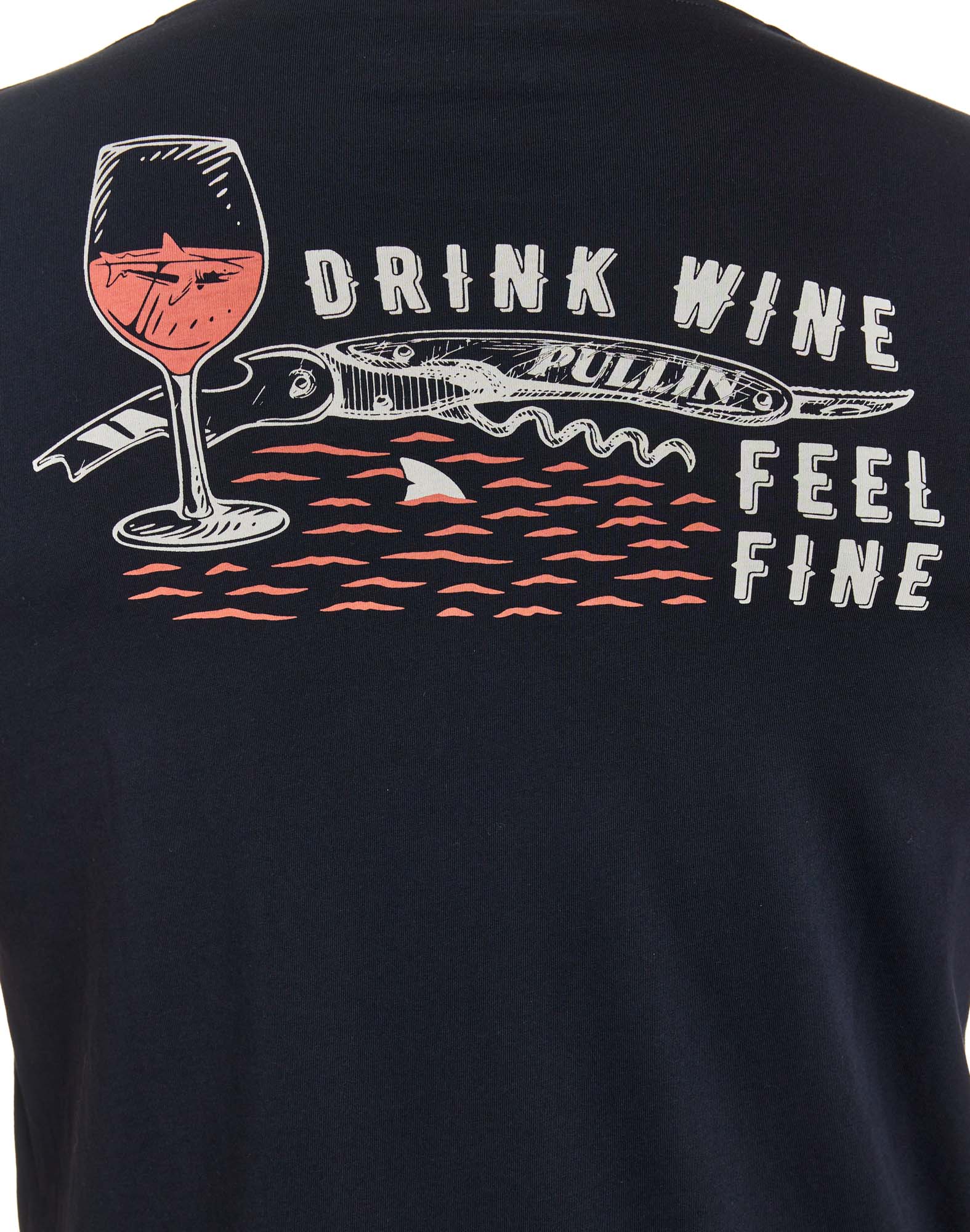 t-shirt feelfineblack PULLIN en coton