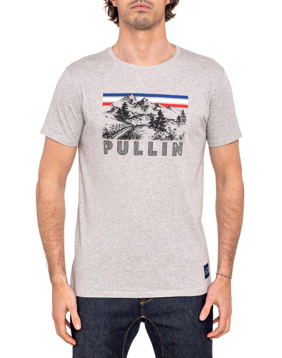 t-shirt homme frenchmountgrey PULLIN en coton