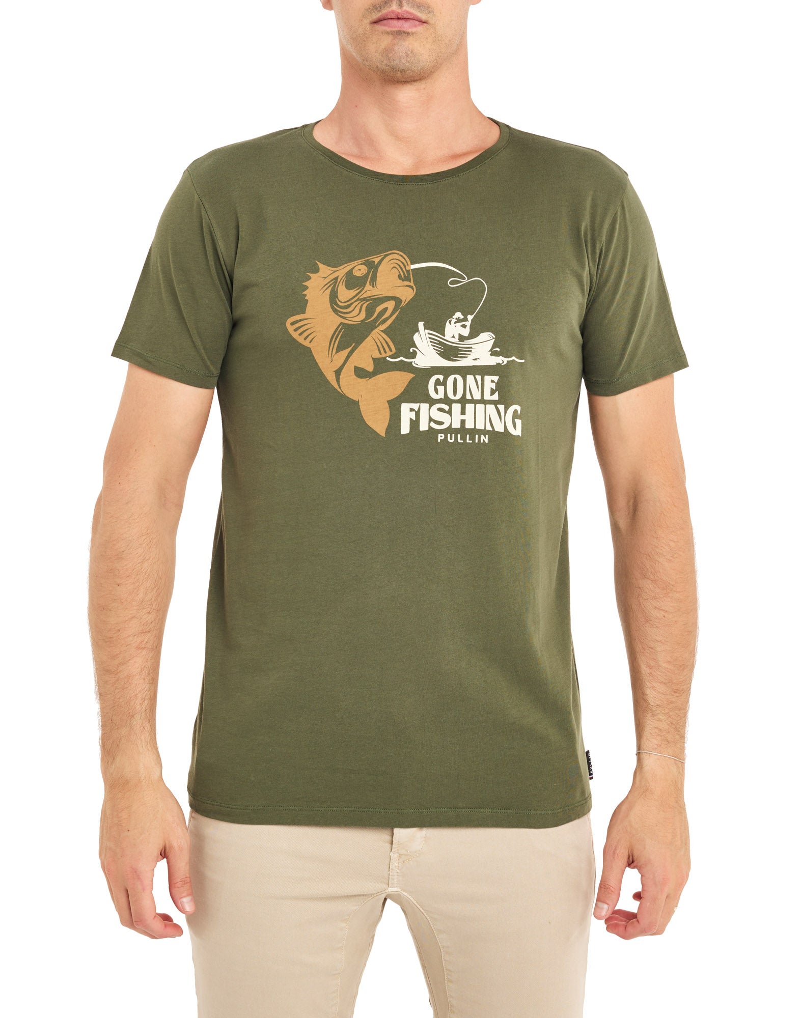 t-shirt gonefishin PULLIN en coton
