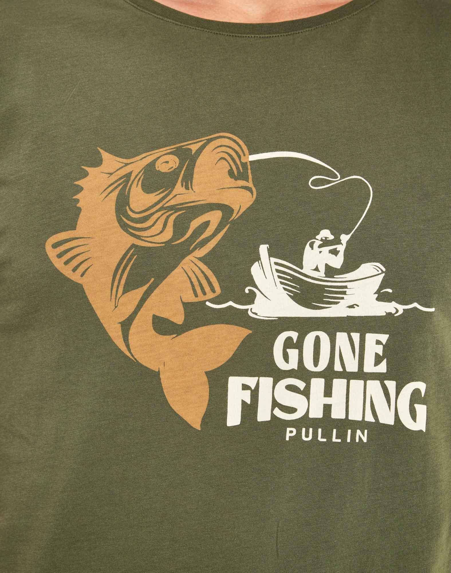 t-shirt gonefishin PULLIN en coton
