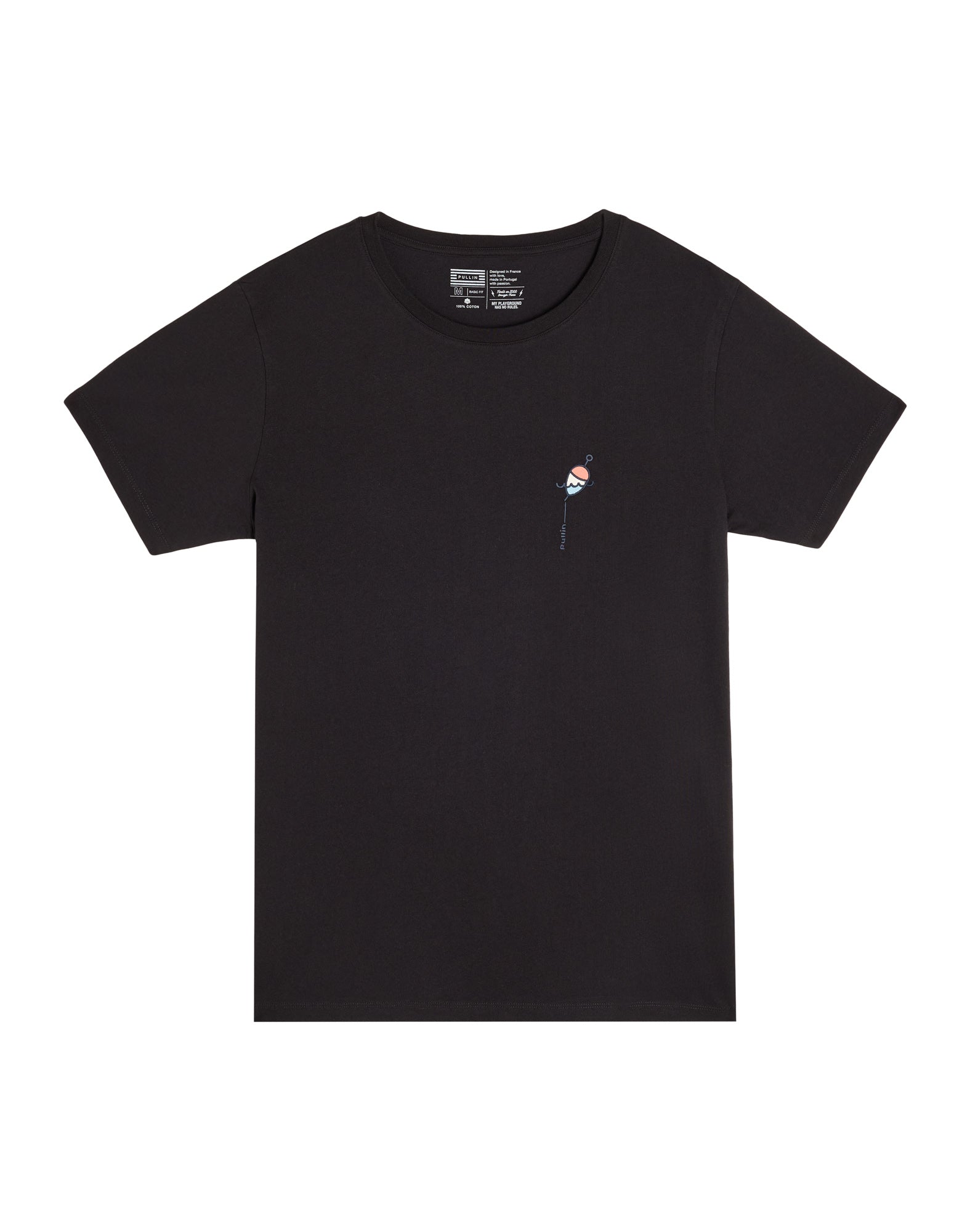 t-shirt patchbouchonblk PULLIN en coton