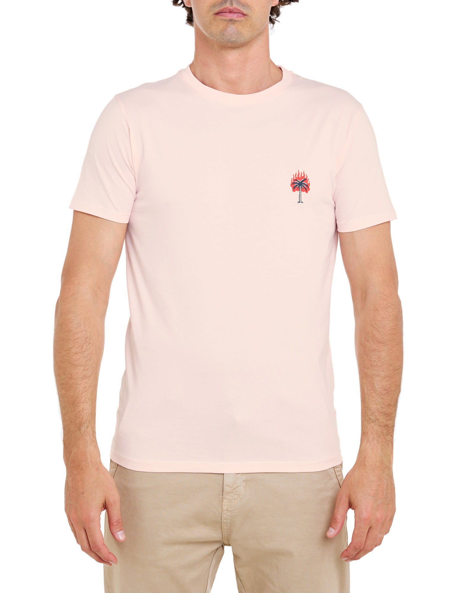 t-shirt patchburningrose PULLIN en coton