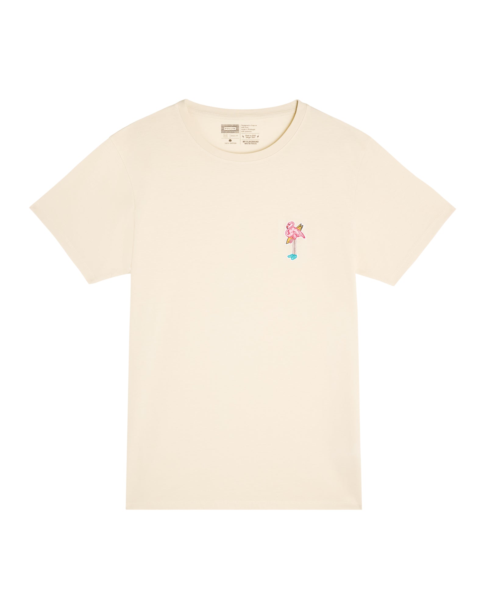 t-shirt patchflamingodove PULLIN en coton