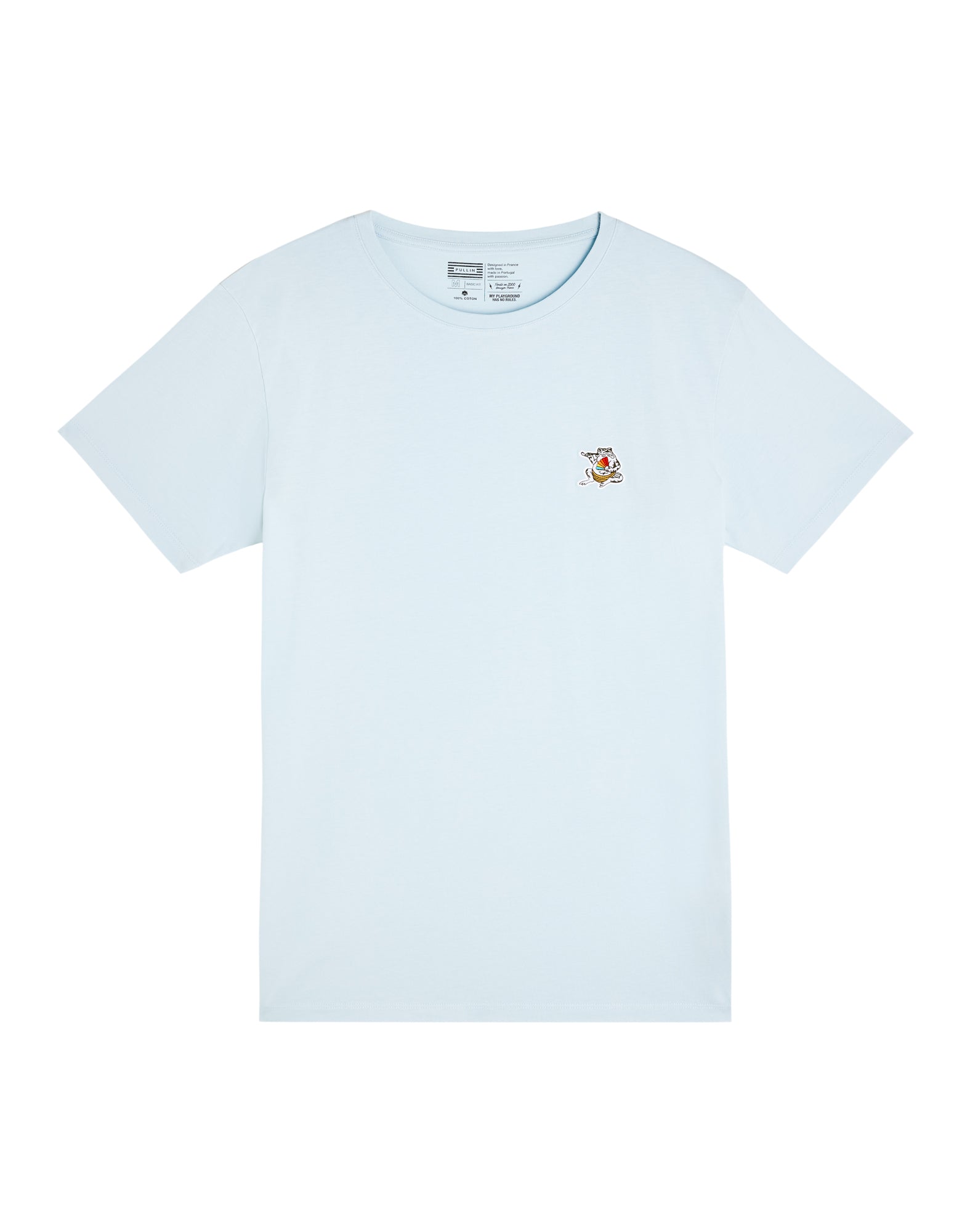 t-shirt patchfroggyblue PULLIN en coton