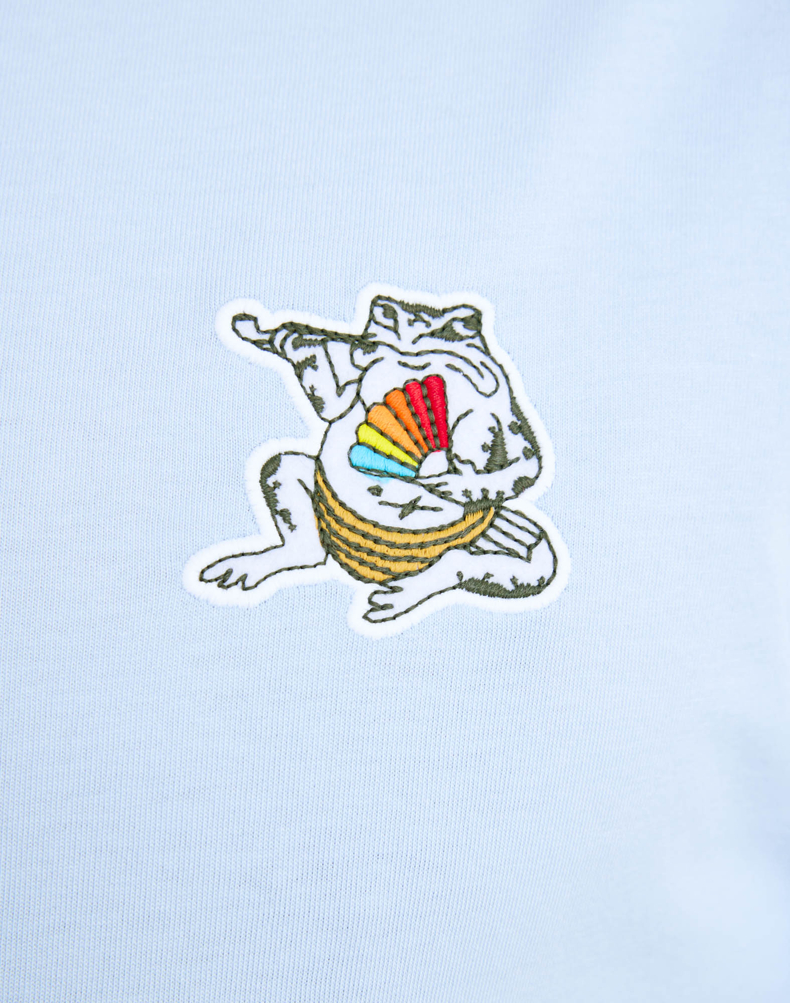 t-shirt patchfroggyblue PULLIN en coton