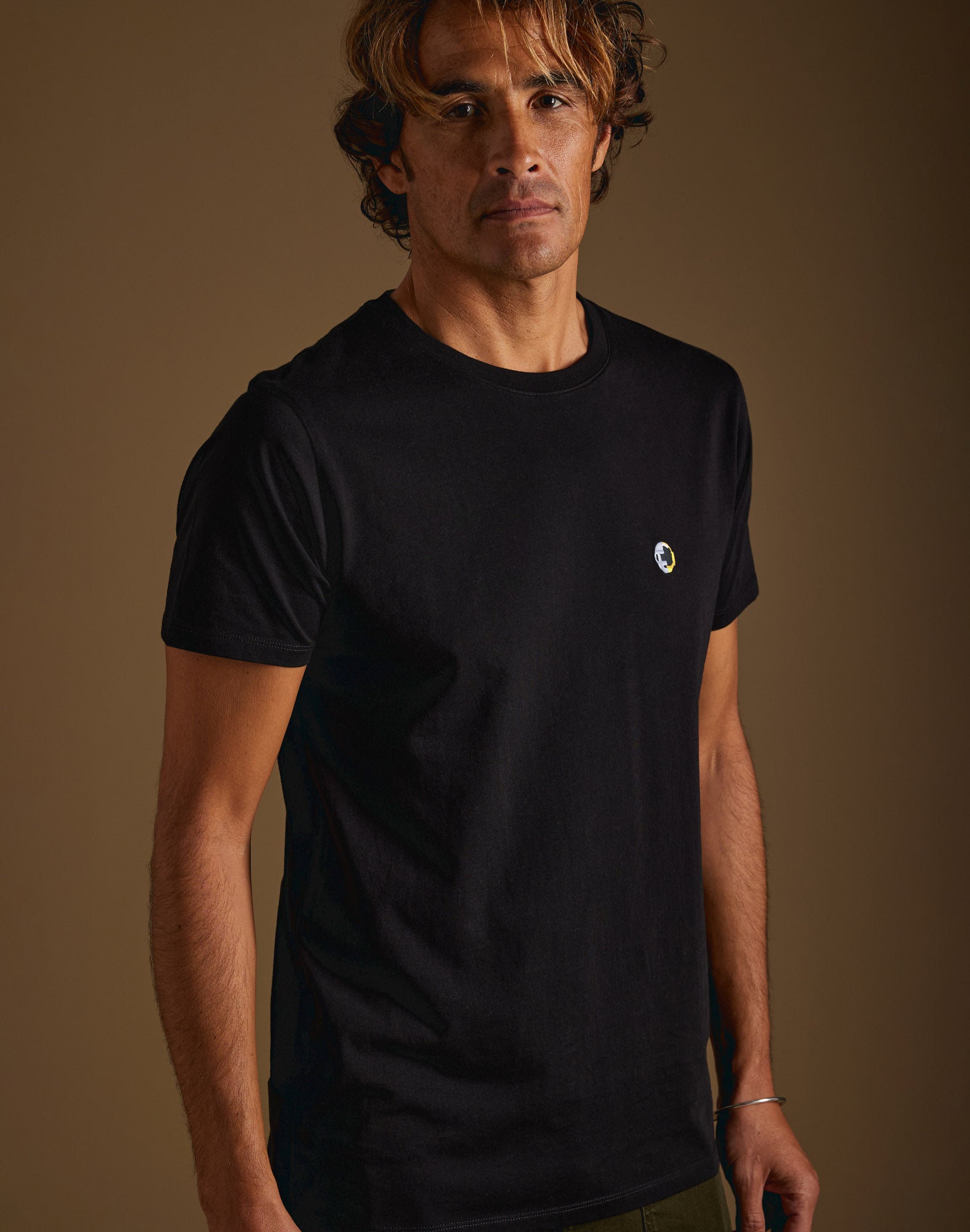 t-shirt patchlegendblack PULLIN en coton