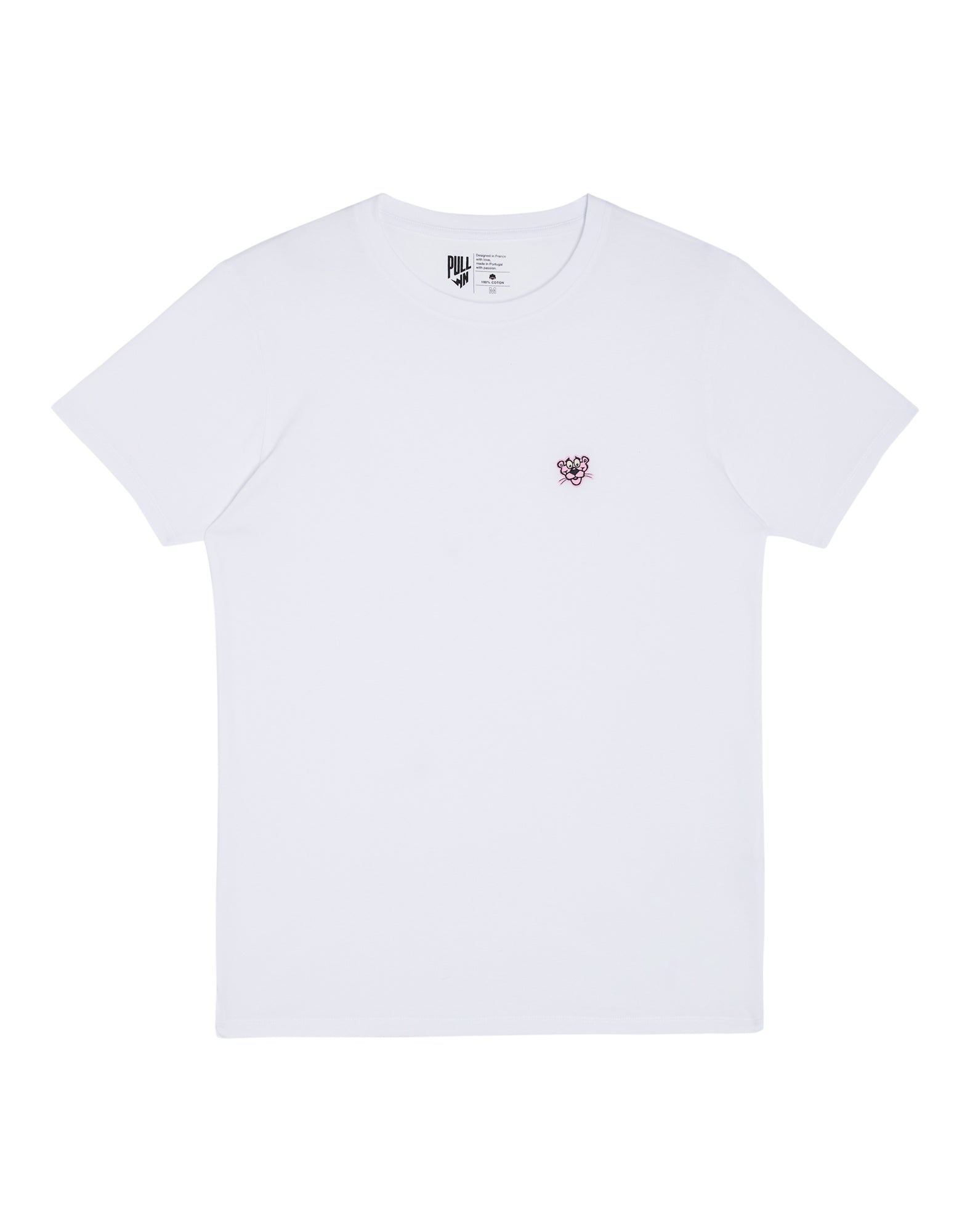 t-shirt patchmadpinkywhite PULLIN en coton