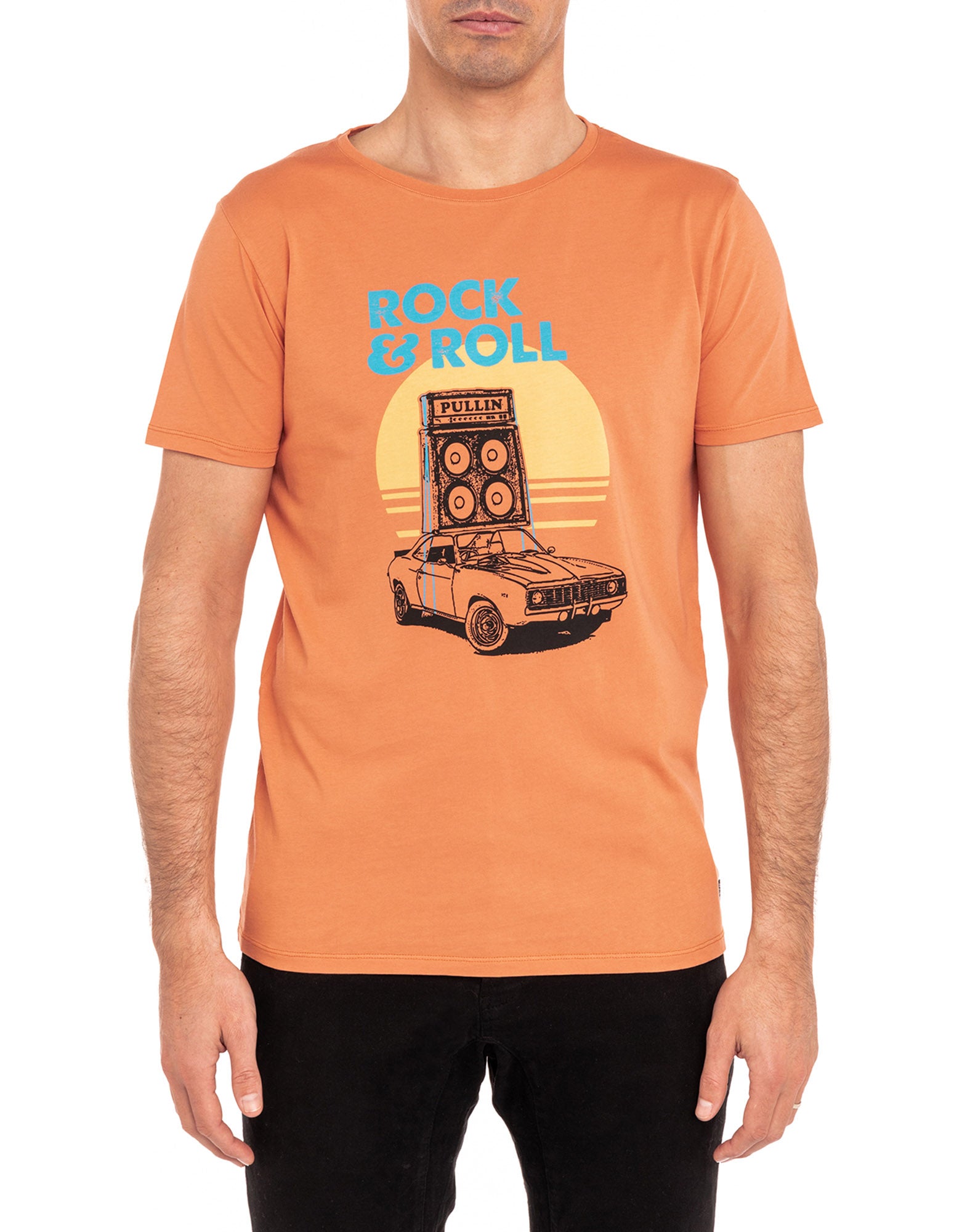 t-shirt rocksunsetmelon PULLIN en coton