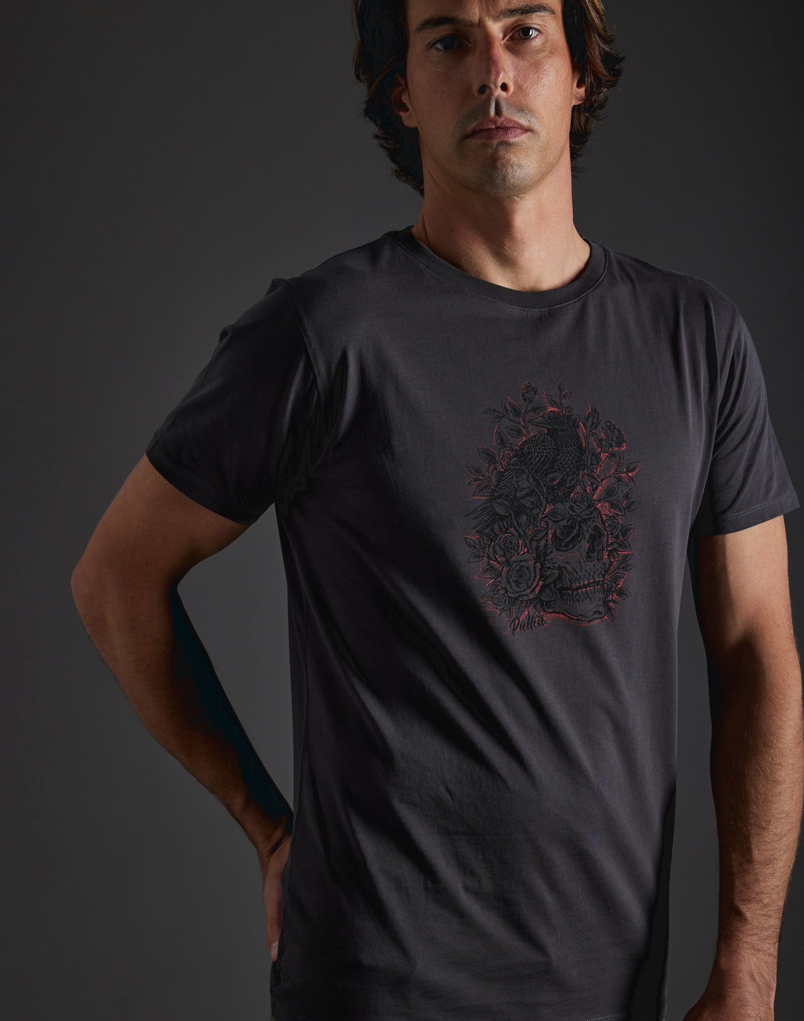 t-shirt skulli PULLIN en coton