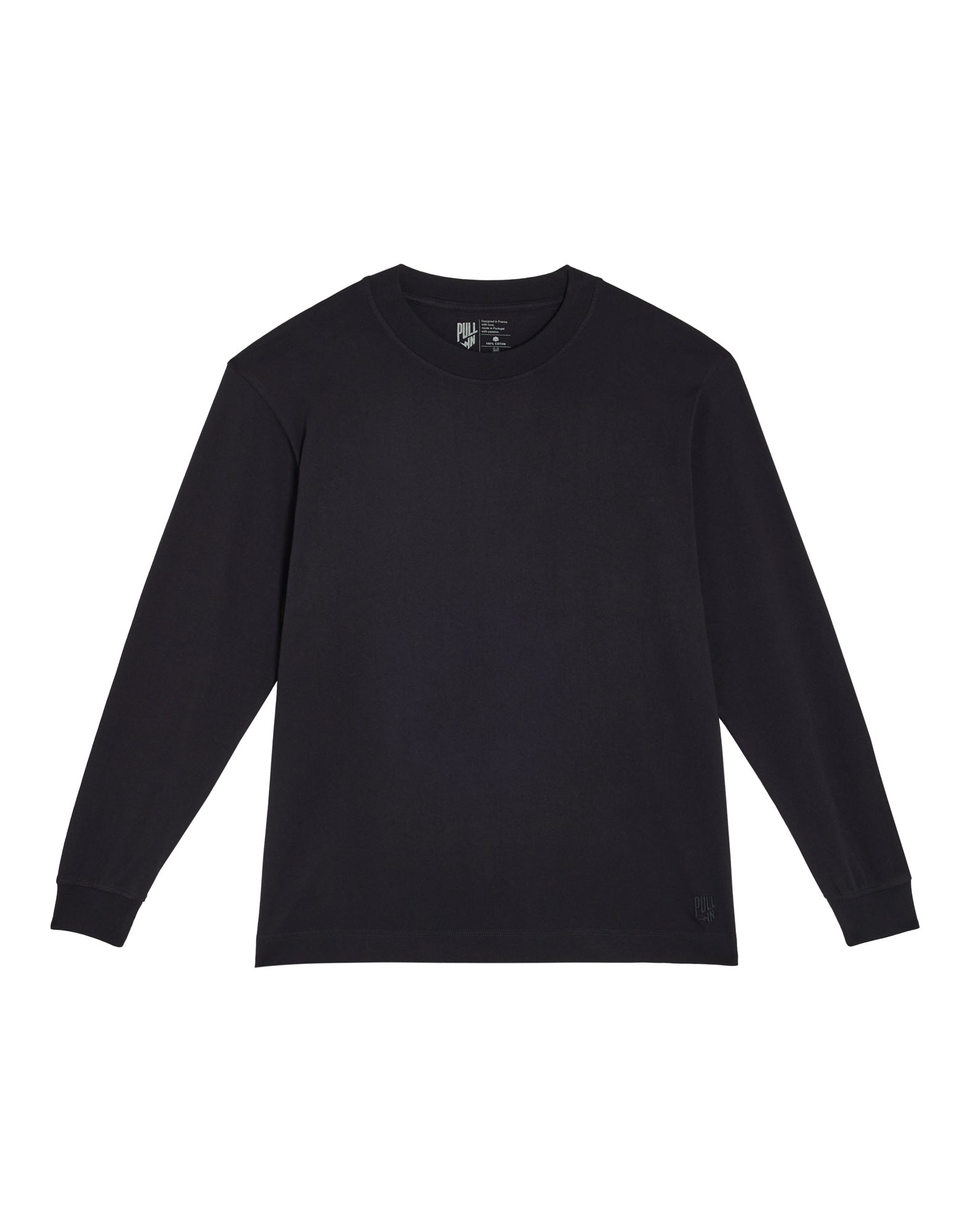 t-shirt black PULLIN en coton
