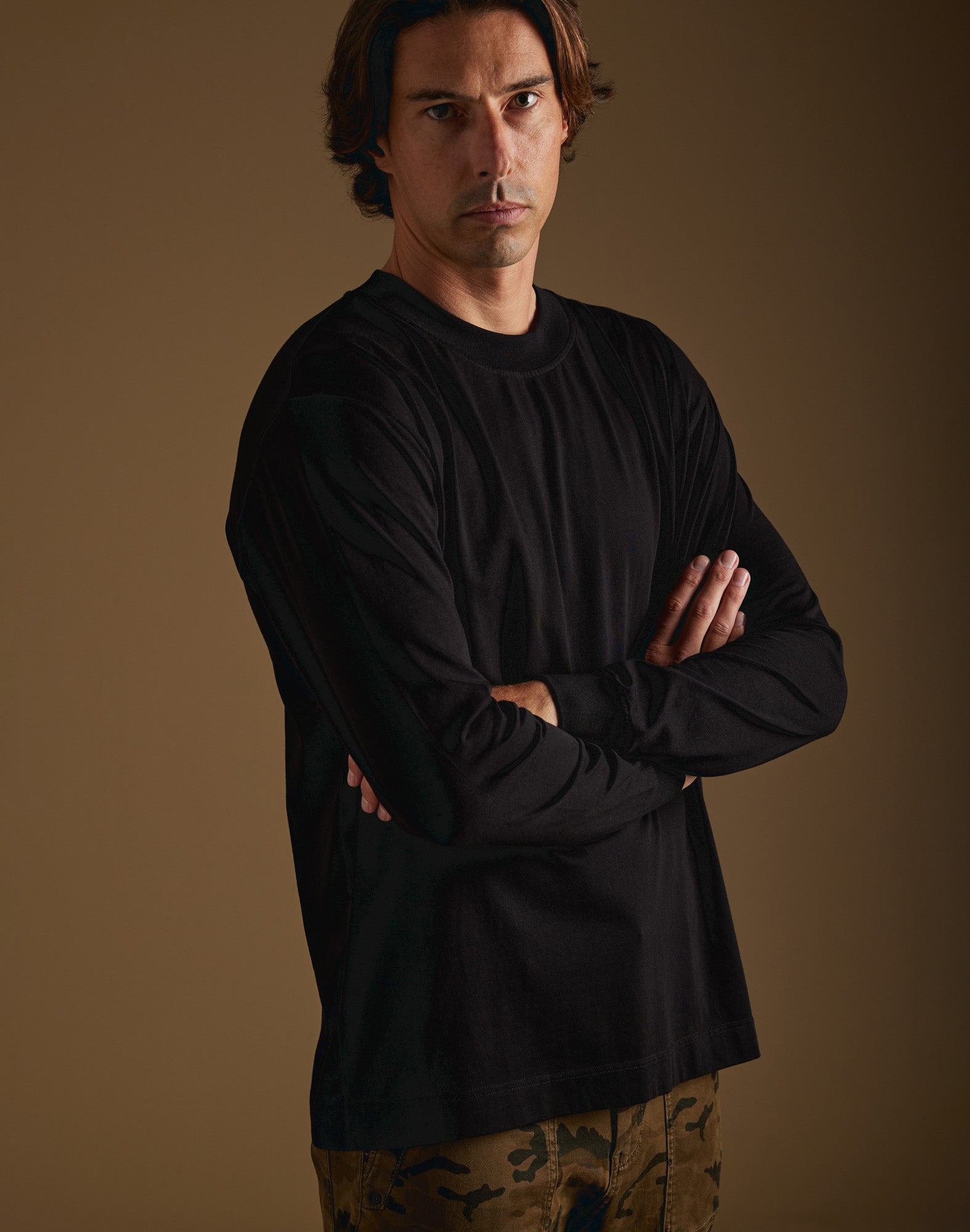 t-shirt black PULLIN en coton