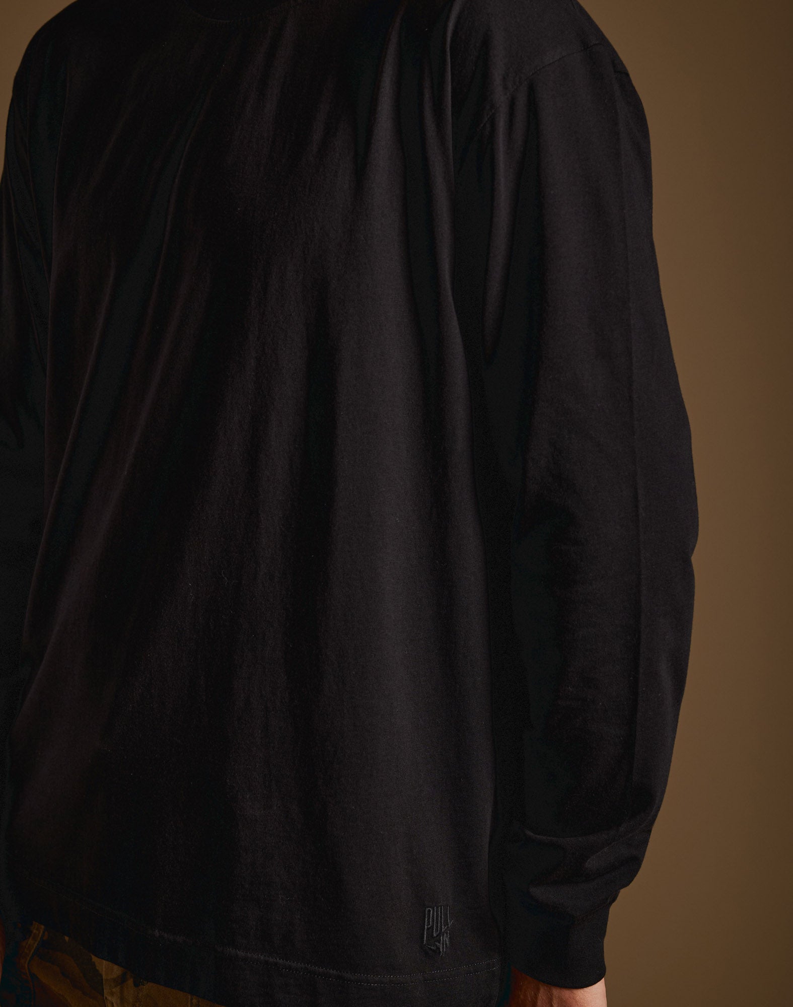 t-shirt black PULLIN en coton